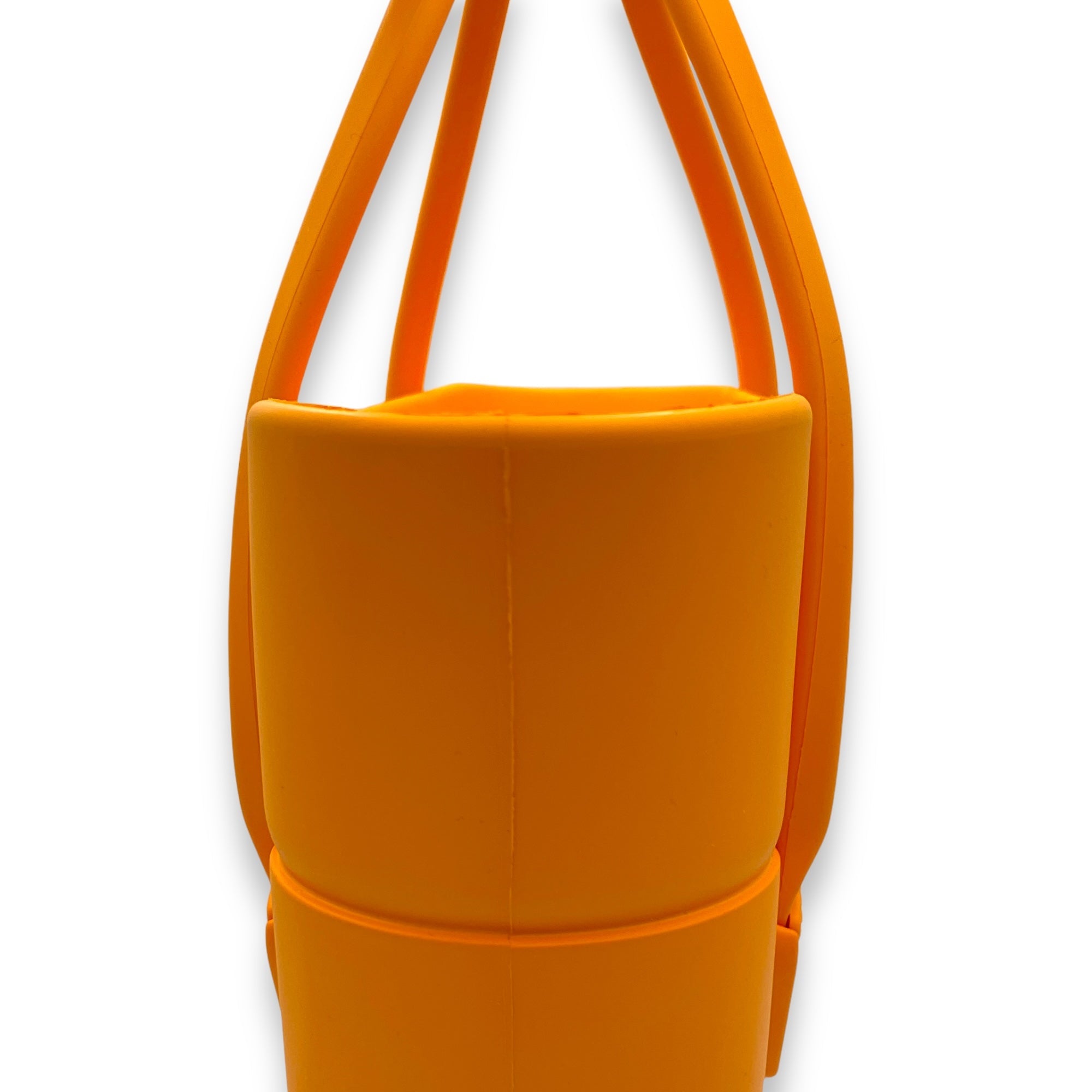 Arco Small Orange Top Handle Bag in Rubber - Image 9