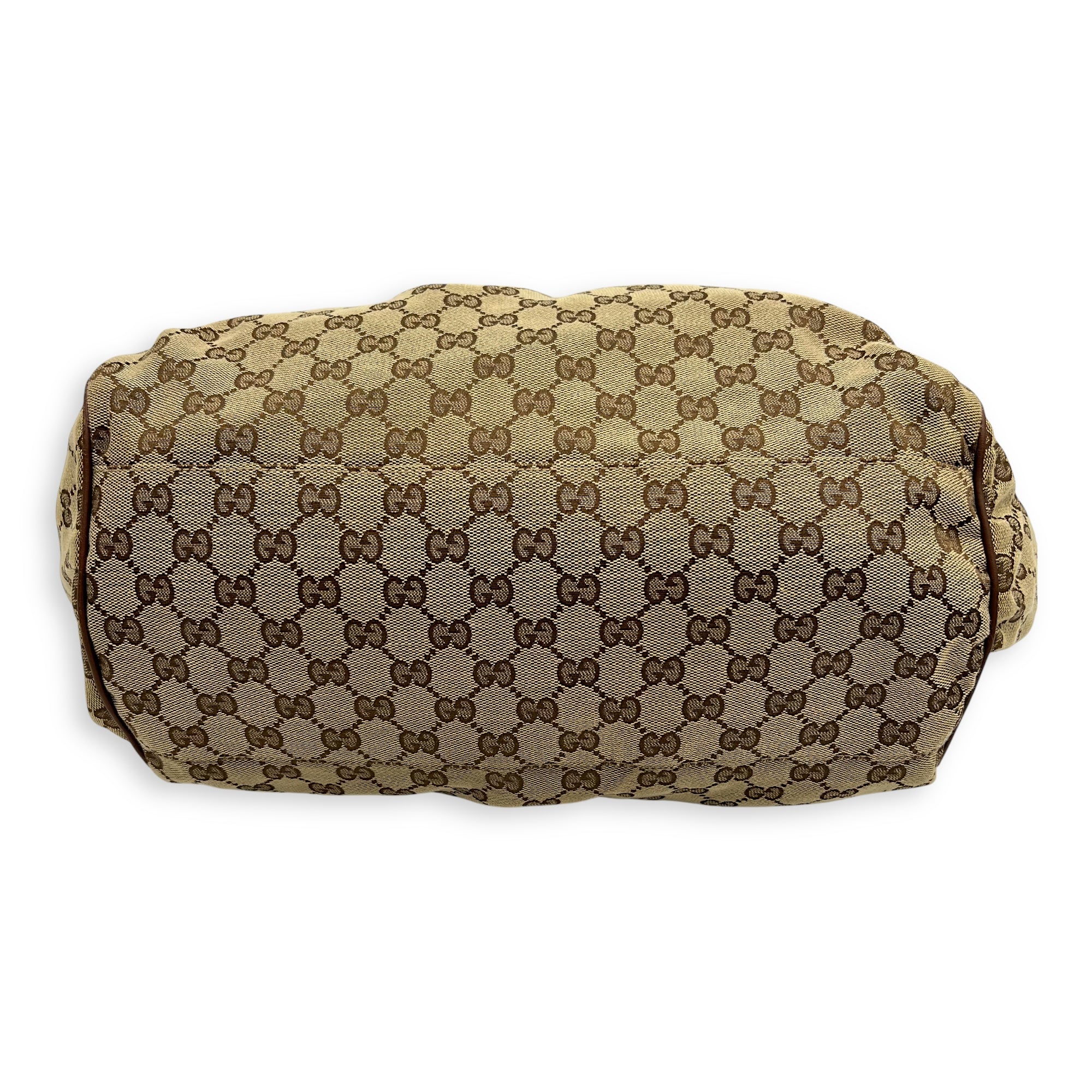 GG Top Handle Bag Brown in Jacquard, Gold hardware - Image 6