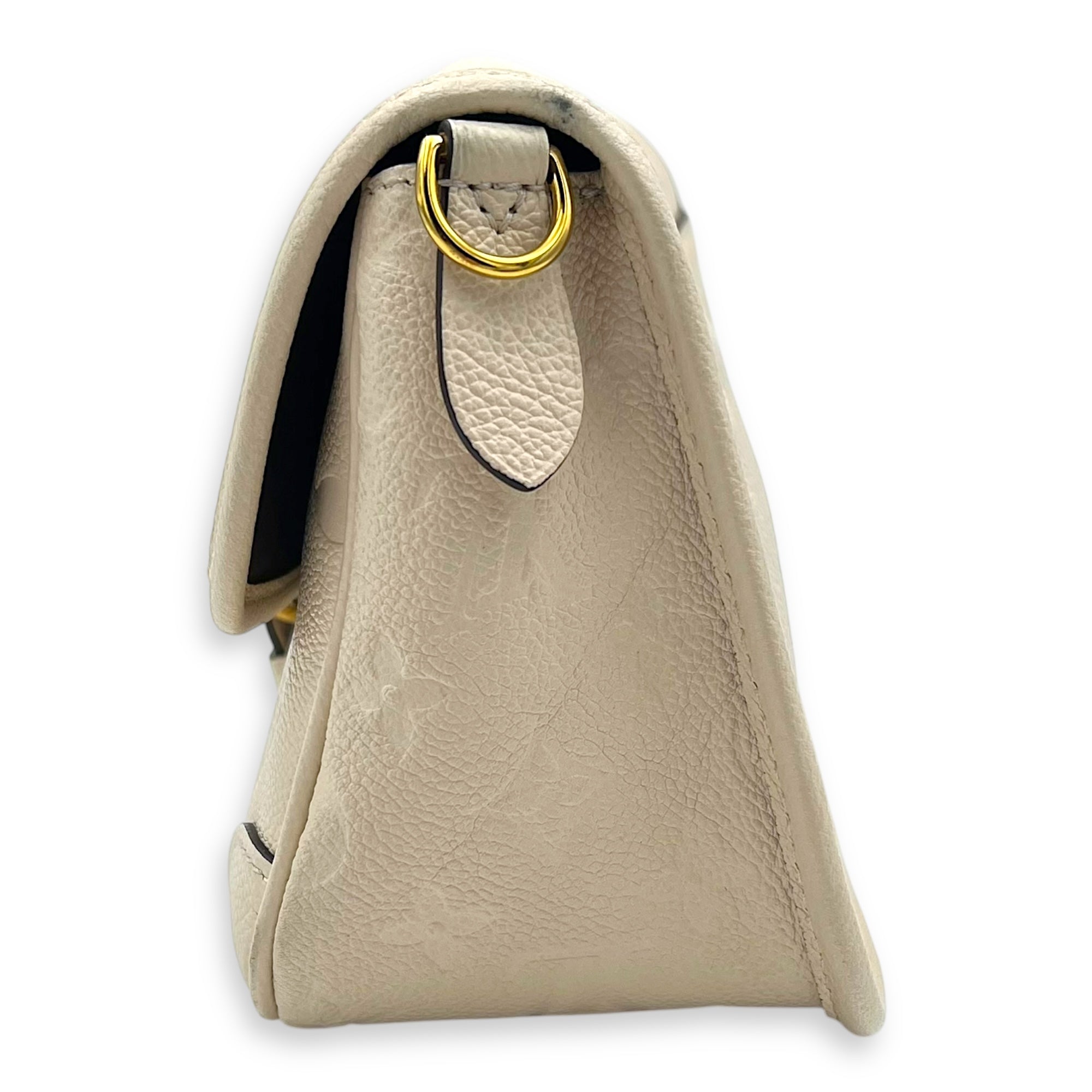 Diane Crossbody Bag Beige in Empreinte Leather, Gold hardware - Image 5