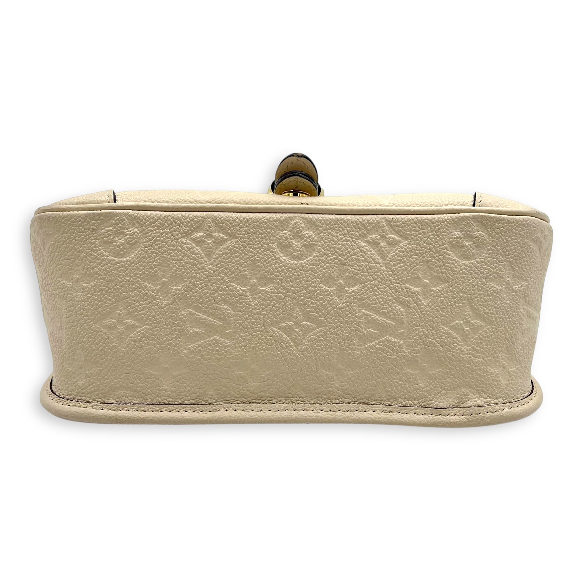 Diane Crossbody Bag Beige in Empreinte Leather, Gold hardware - Image 6