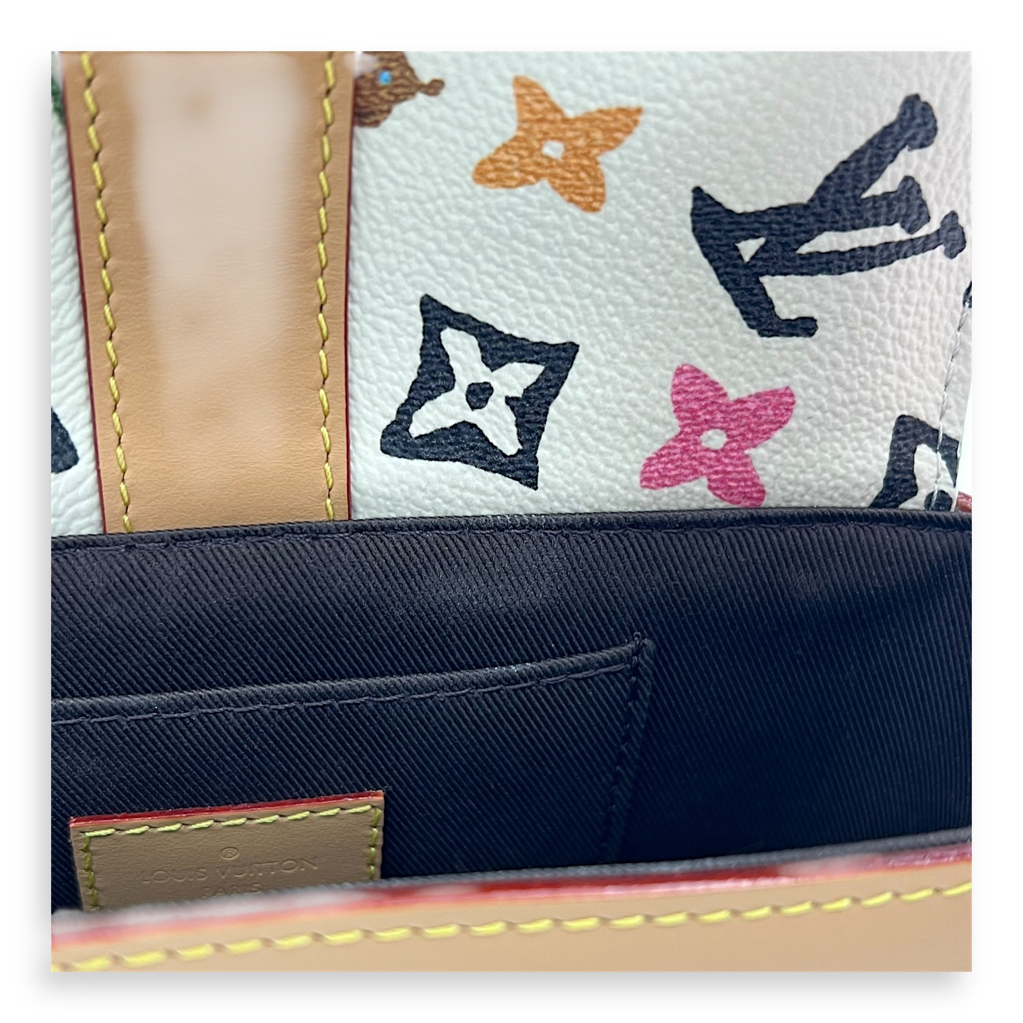 Craggy Wearable Wallet x Tyler The Creator Shoulder Bag White in Monogram Coated Canvas, Gold hardware - Image 14