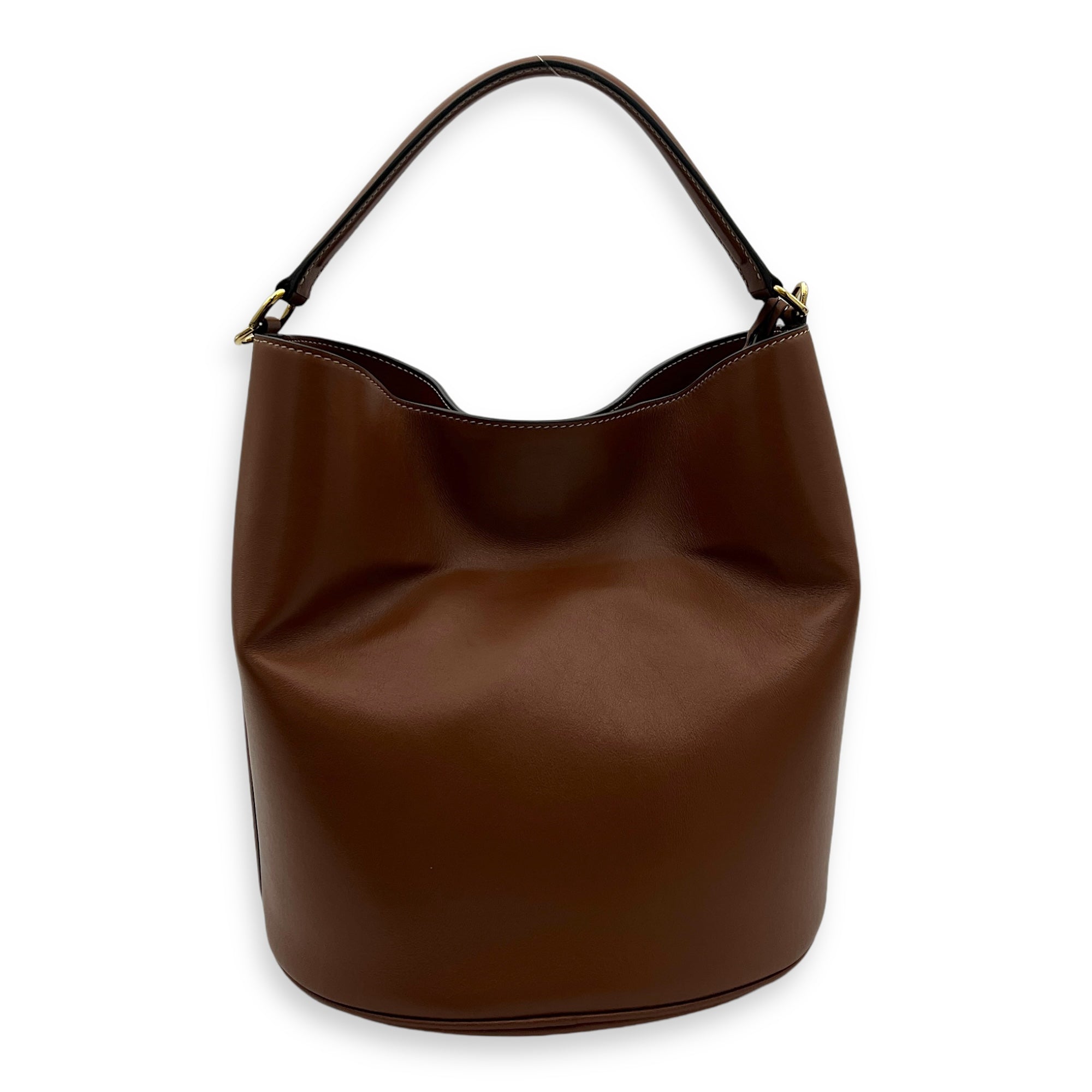 16 Tan Bucket Bag in Calfskin, Gold hardware - Image 3