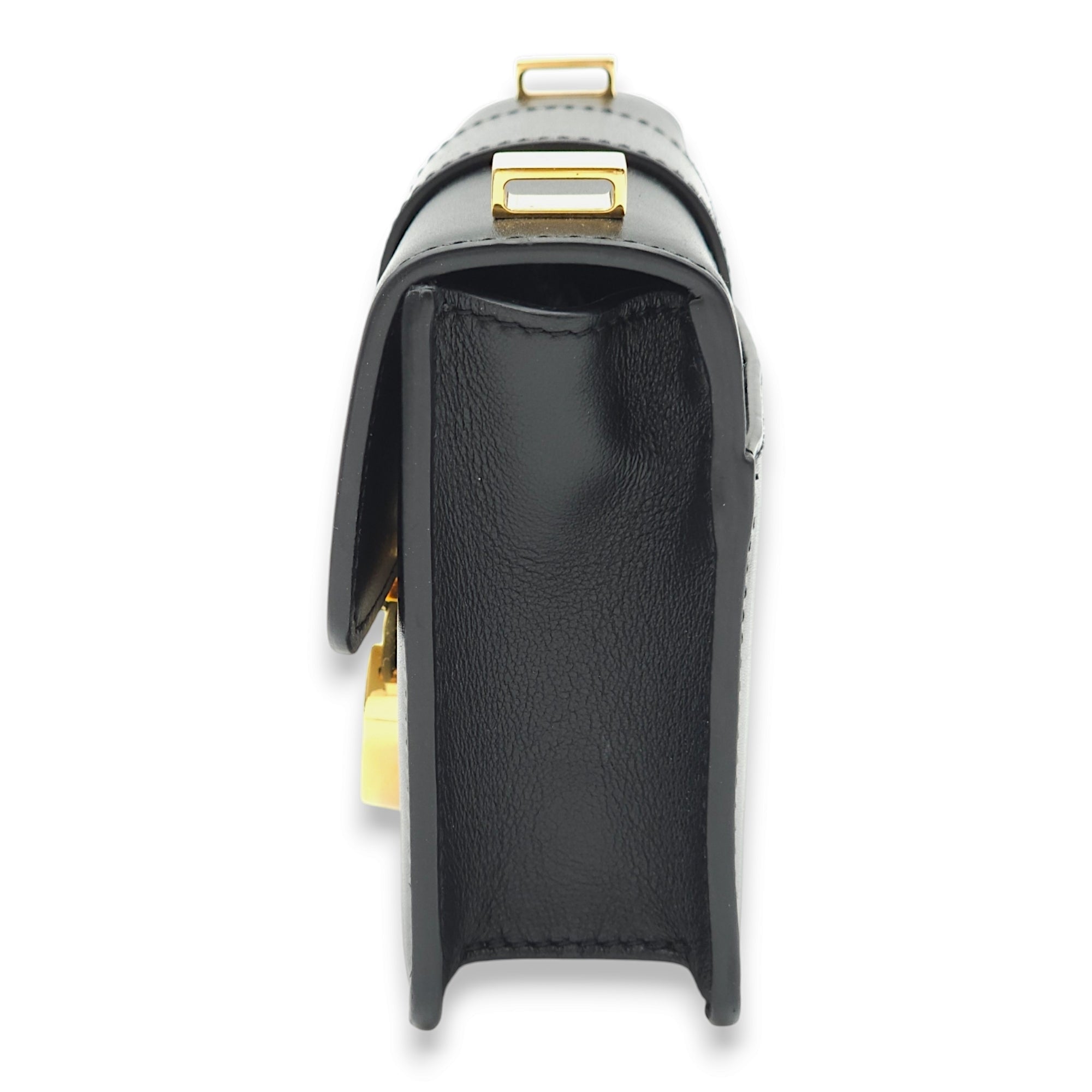 30 Montaigne Micro Black Crossbody Bag in Calfskin, Gold hardware - Image 9