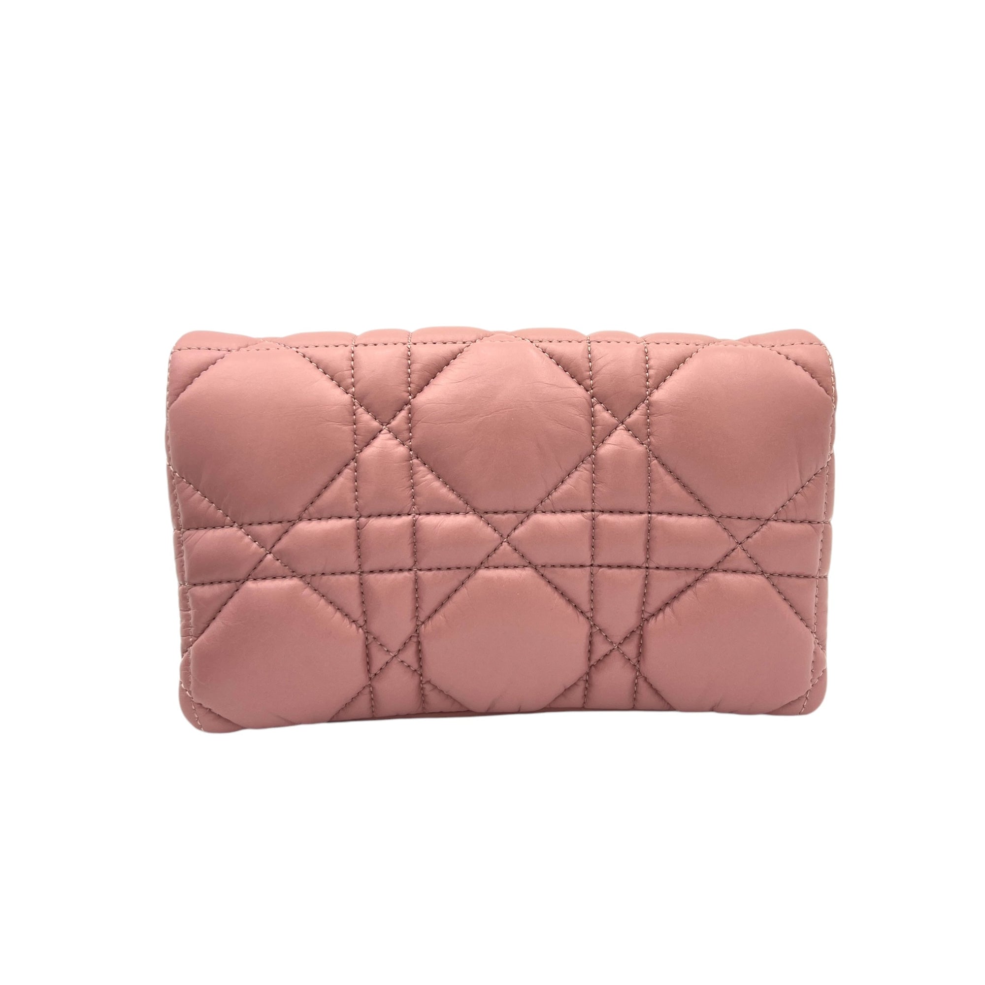 Caro Crossbody Bag Pink in Lambskin, Gold hardware - Image 3
