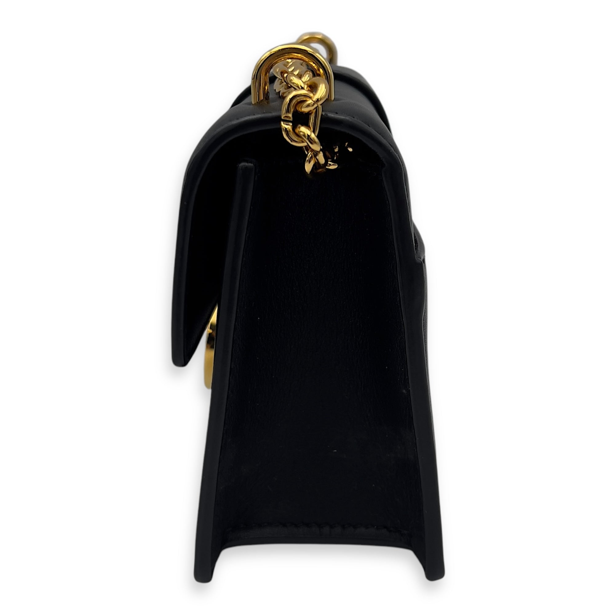 Montaigne Shoulder Bag Black in Calfskin, Gold hardware - Image 4