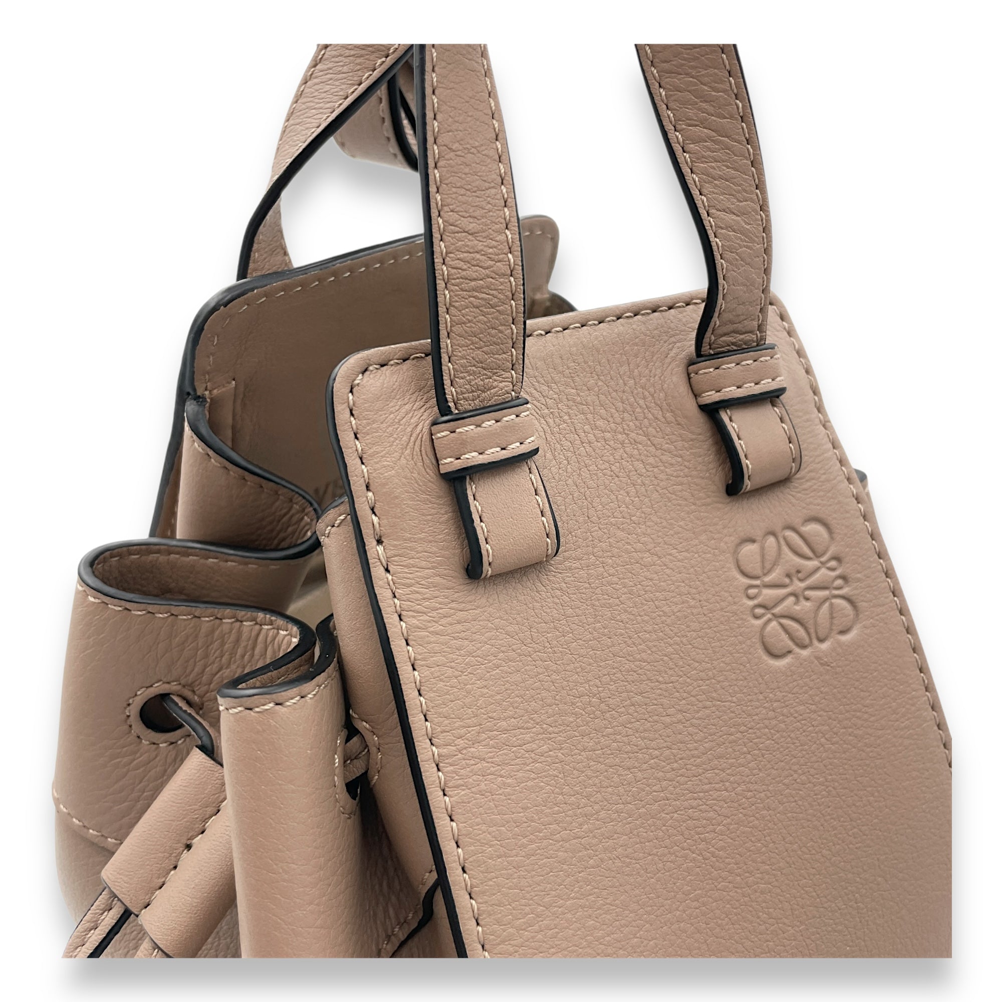 Hammock Mini Brown Top Handle Bag in Calfskin, Gold hardware - Image 7