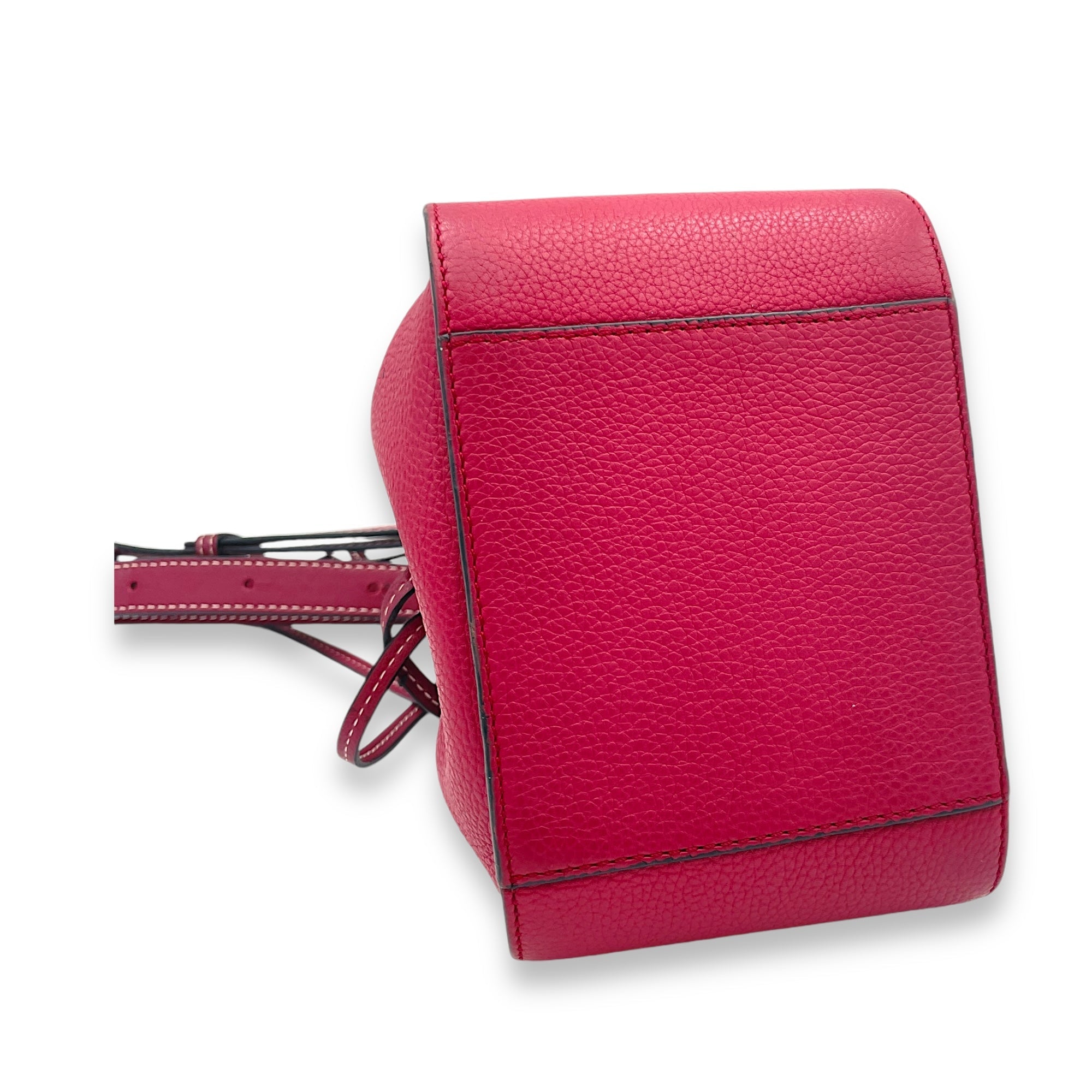 Hammock Mini Red Top Handle Bag in Calfskin, Silver hardware - Image 6