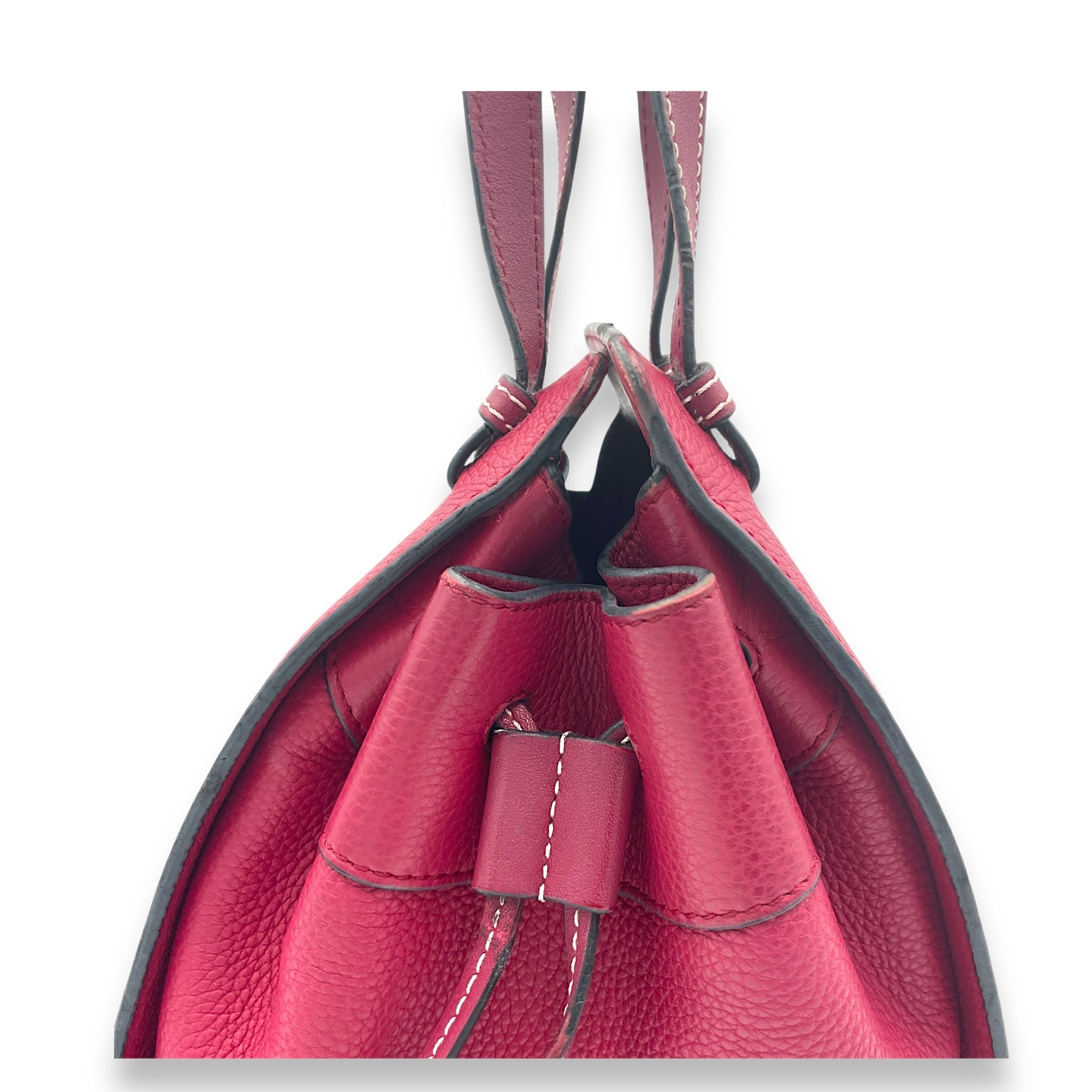 Hammock Mini Red Top Handle Bag in Calfskin, Silver hardware - Image 10