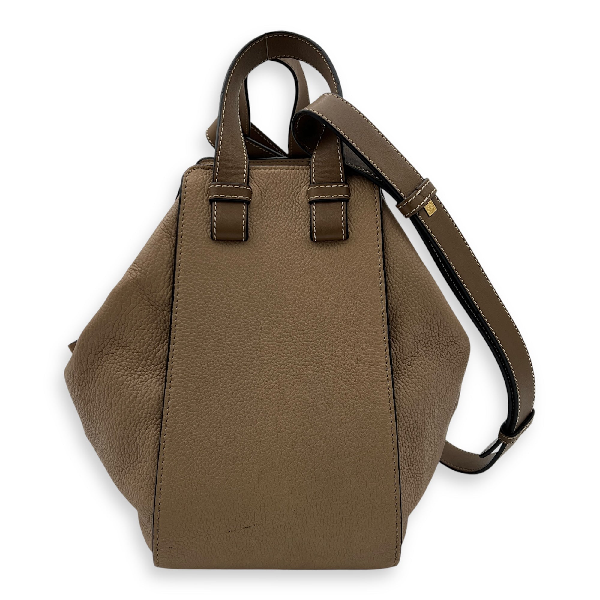 Hammock Small Brown Top Handle Bag in Calfskin, Gold hardware - Image 3