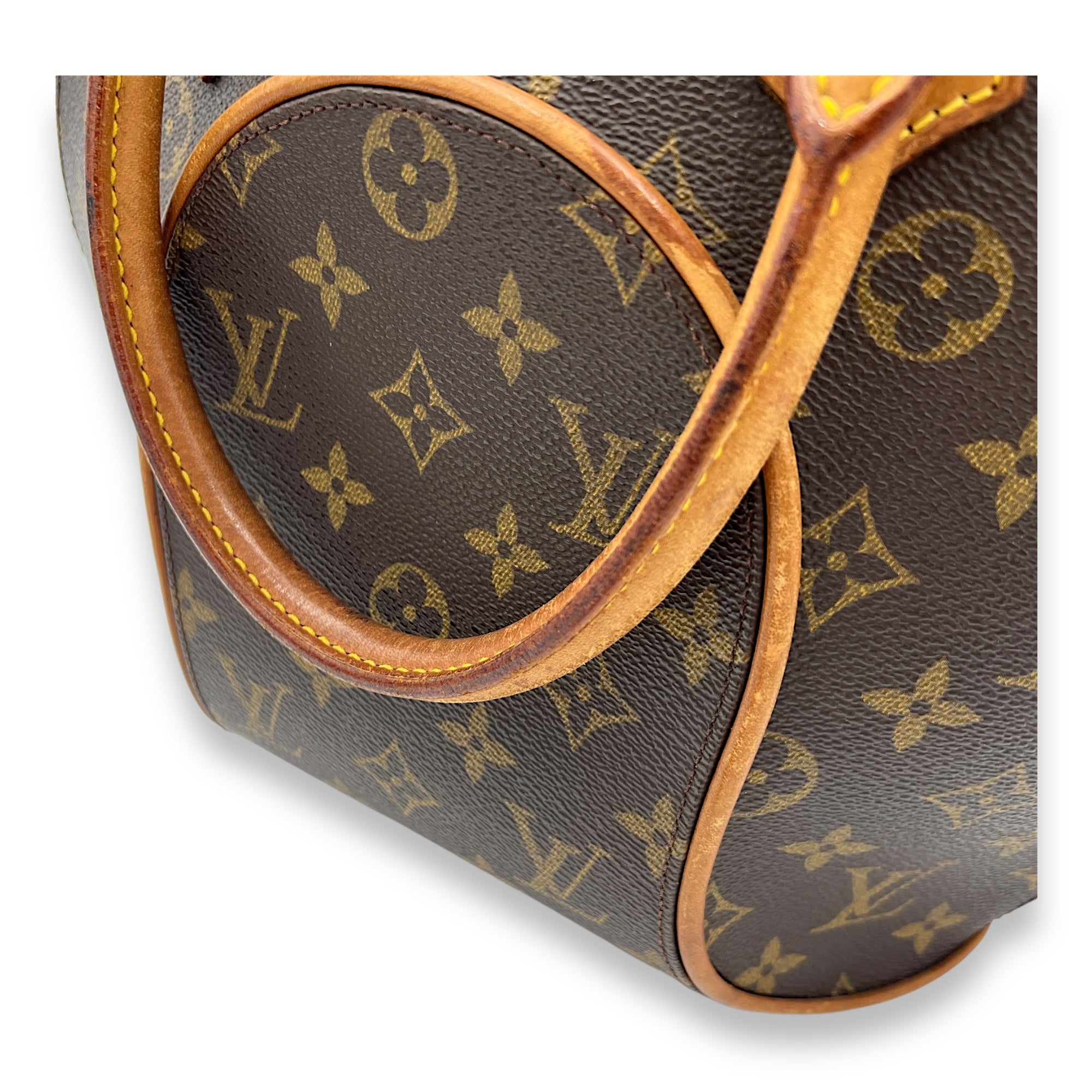 Ellipse Top Handle Bag Brown in Monogram Coated Canvas, Gold hardware - Image 11