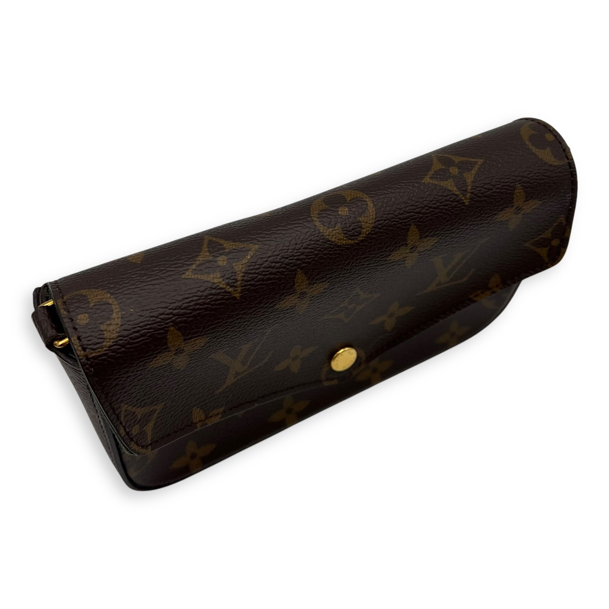 Felicie Strap and Go Brown Crossbody Bag in Monogram Coated Canvas, Gold hardware - Image 9