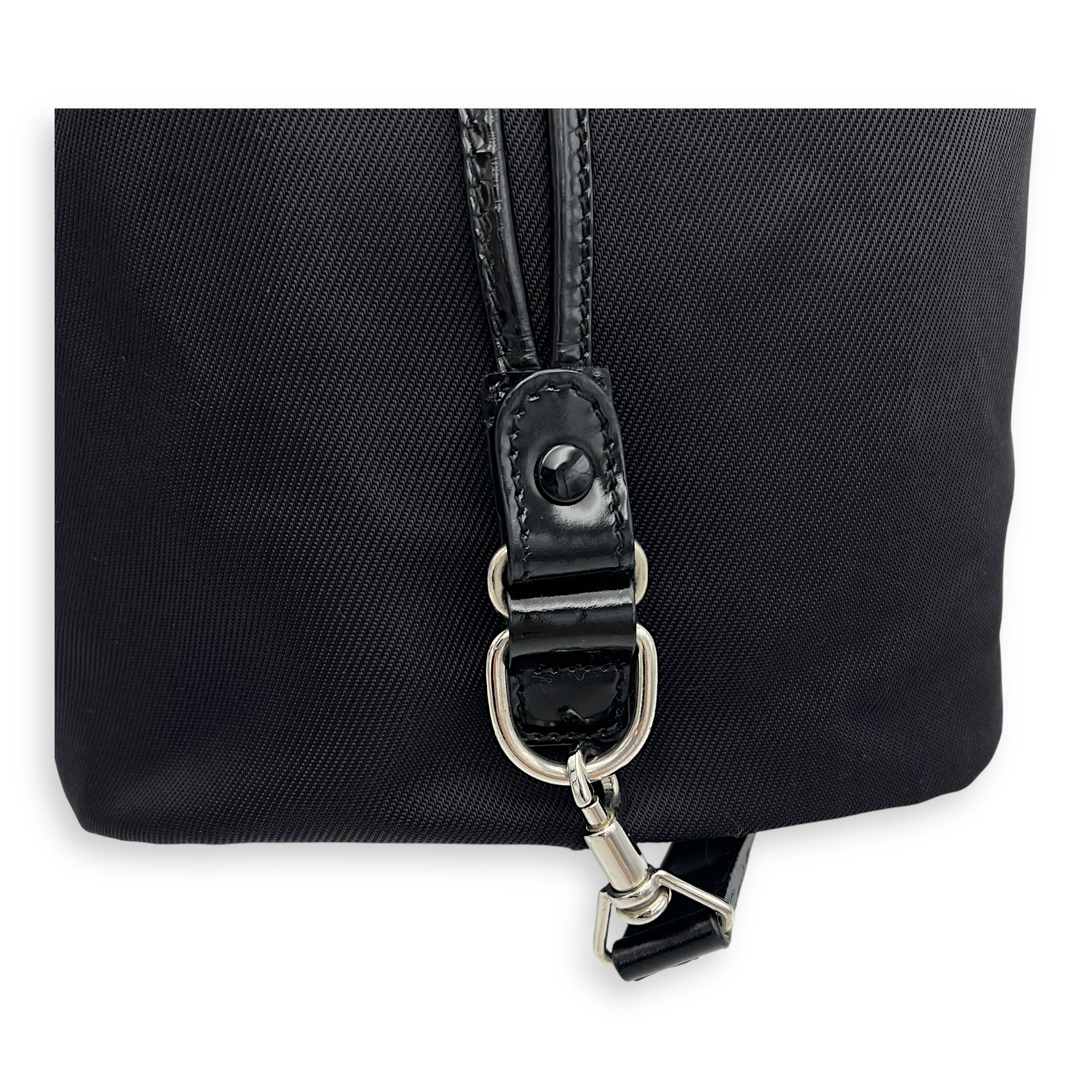 Bamboo Top Handle Bag Black in Calfskin, Gold hardware - Image 10