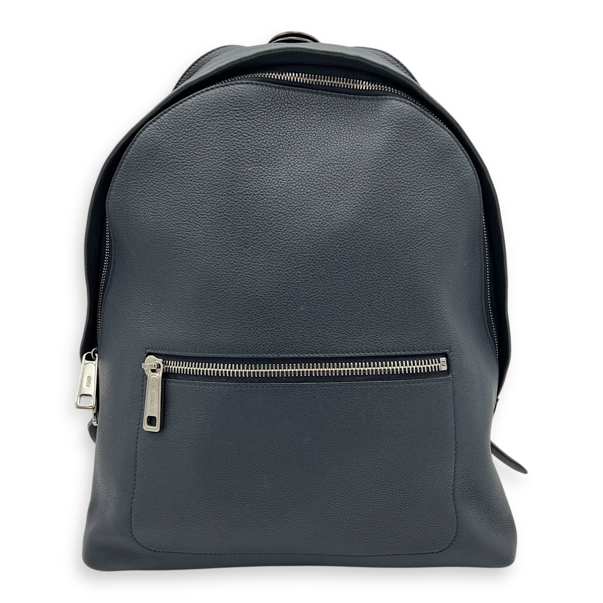 Chiodo Backpack Blue in Calfskin, Silver hardware