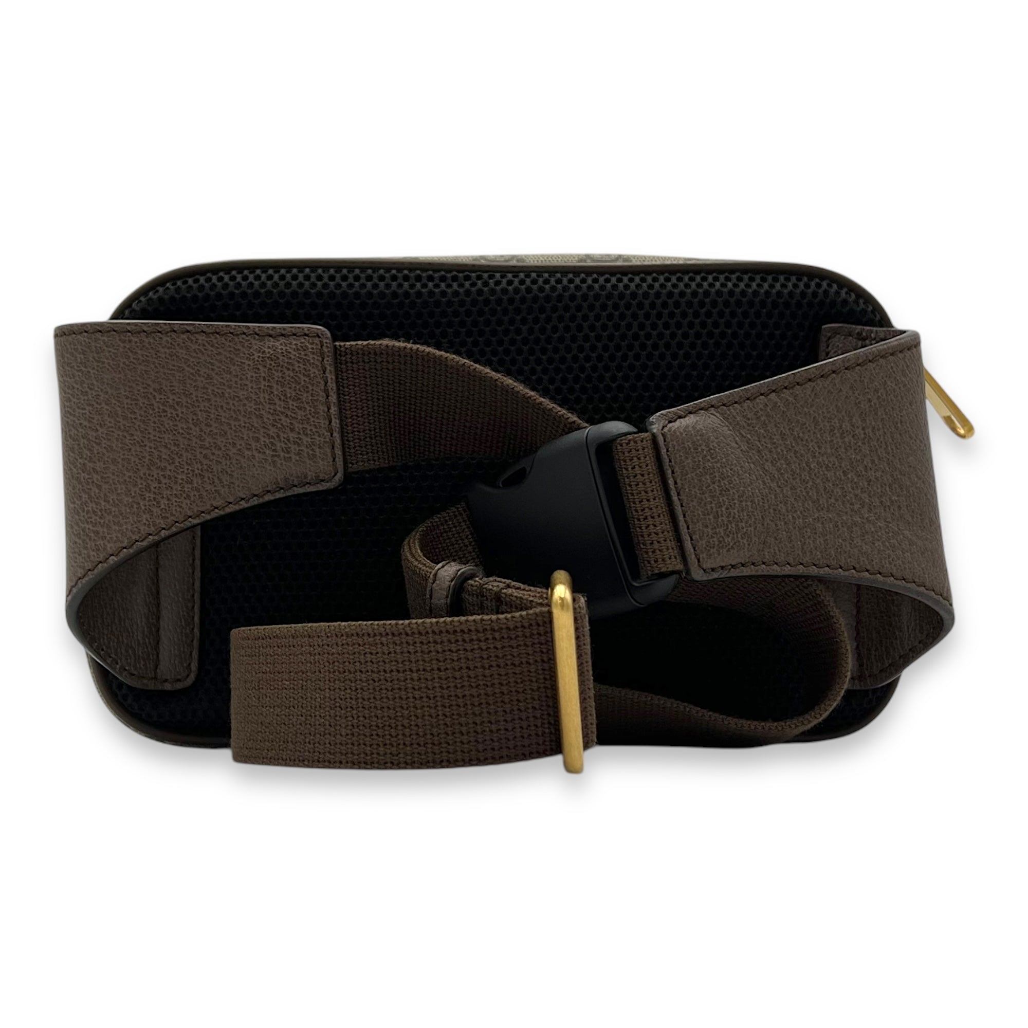 Ophidia Belt Bag Brown in Coated Canvas, Gold hardware - Image 3
