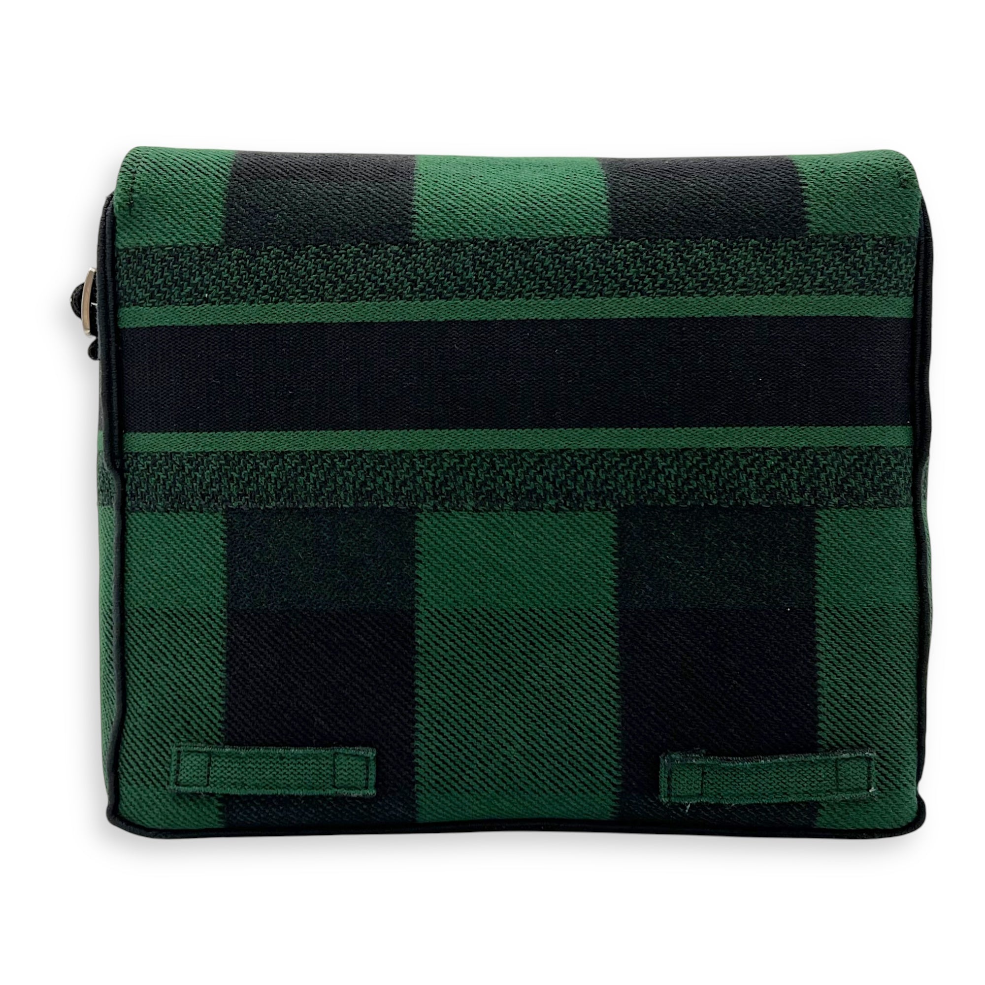 Camp Crossbody Bag Green in Canvas, Silver hardware - Image 3