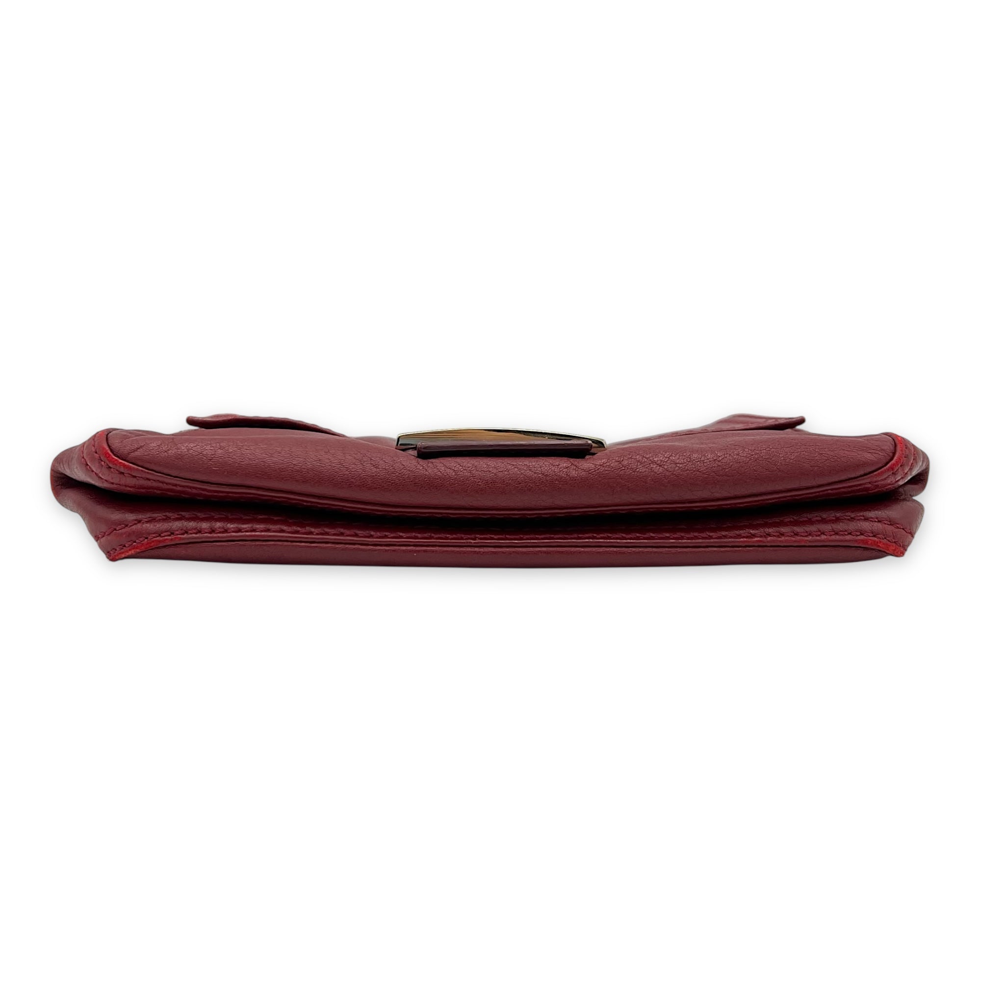 Baguette Shoulder Bag Red in Calfskin, Gold hardware - Image 5