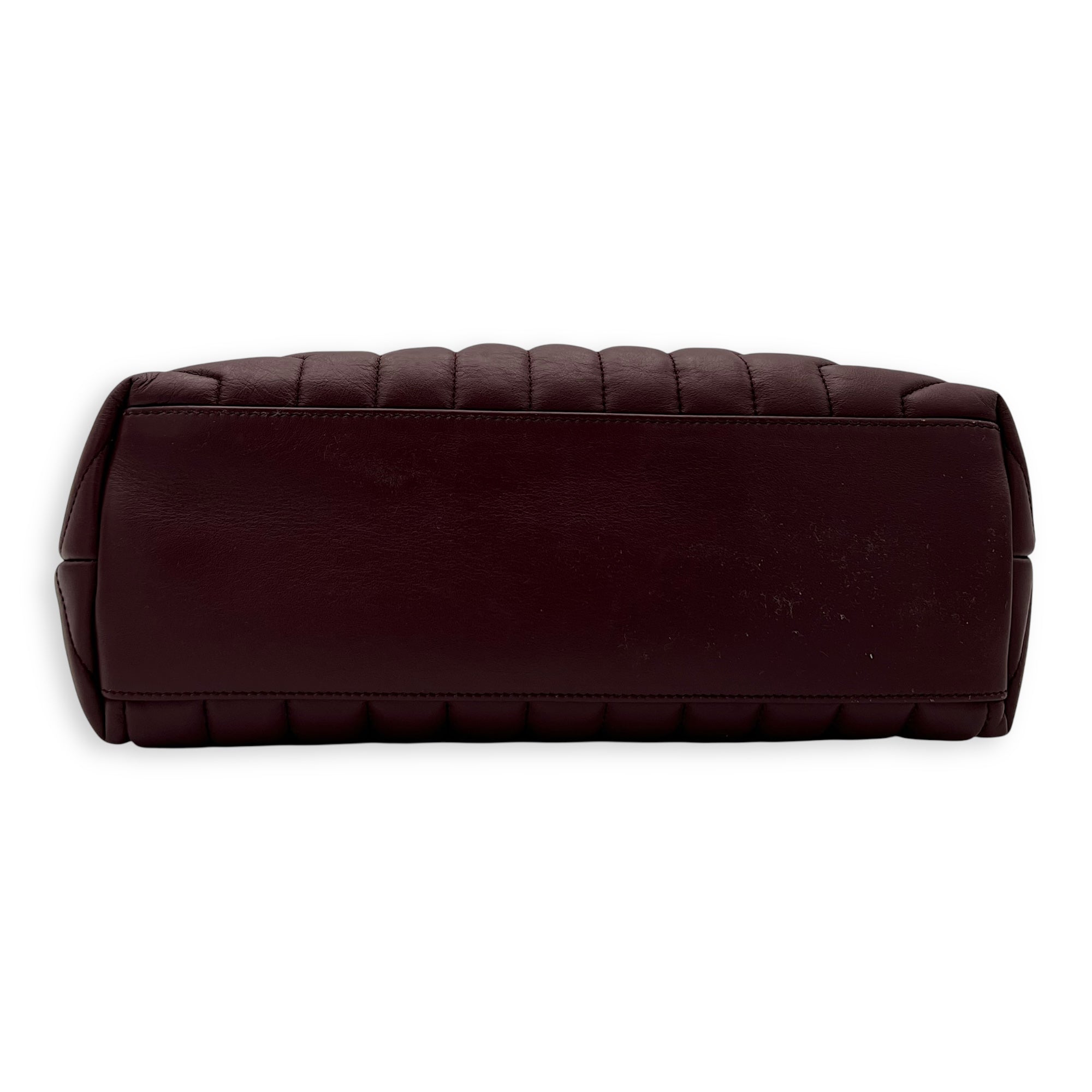 Loulou Crossbody Bag Medium Red in Calfskin, Silver hardware - Image 6