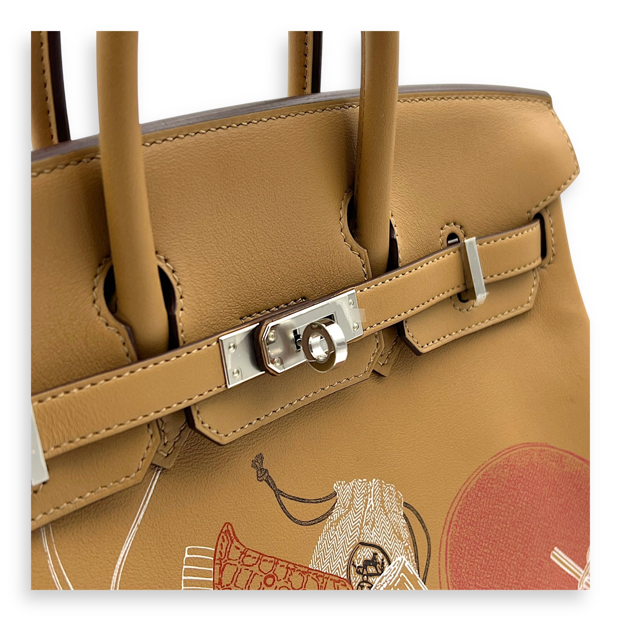Birkin In 'N Out 25 Biscuit Top Handle Bag in Swift, Gold hardware - Image 7