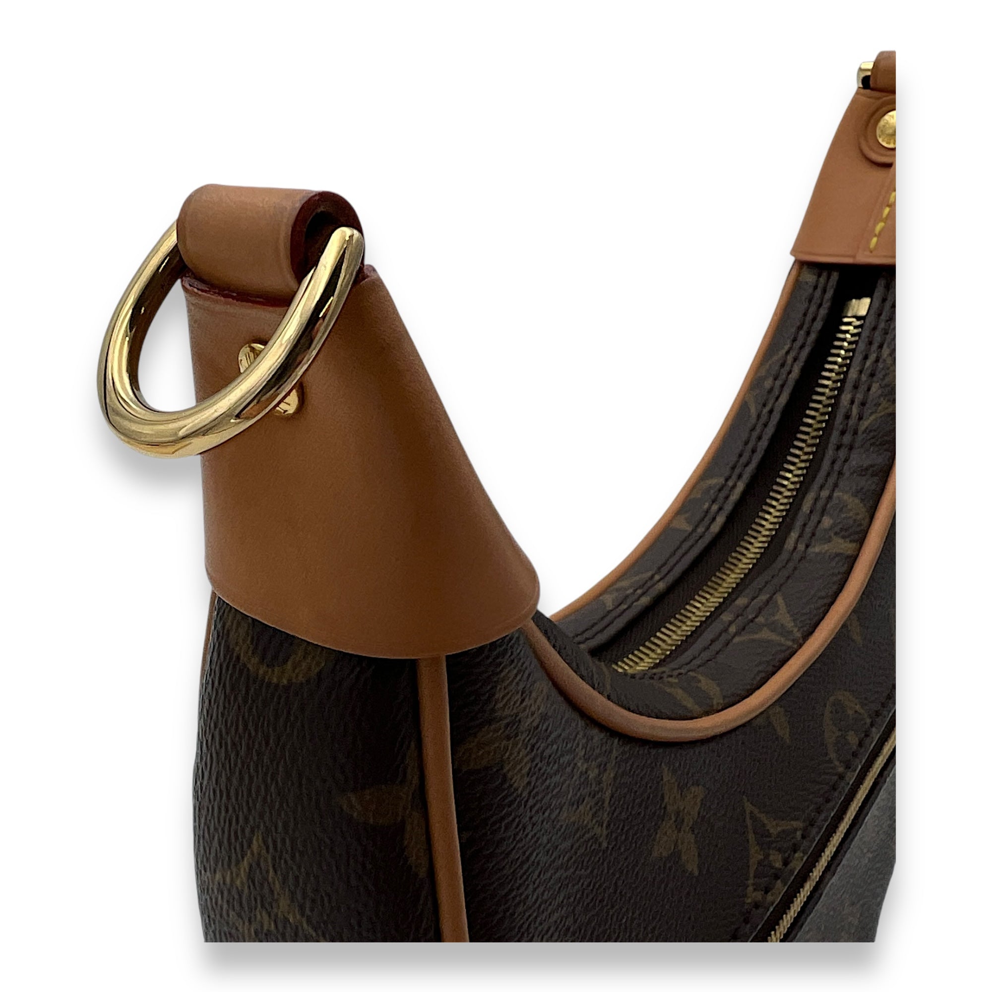 Loop Shoulder Bag Brown in Monogram Coated Canvas, Gold hardware - Image 8