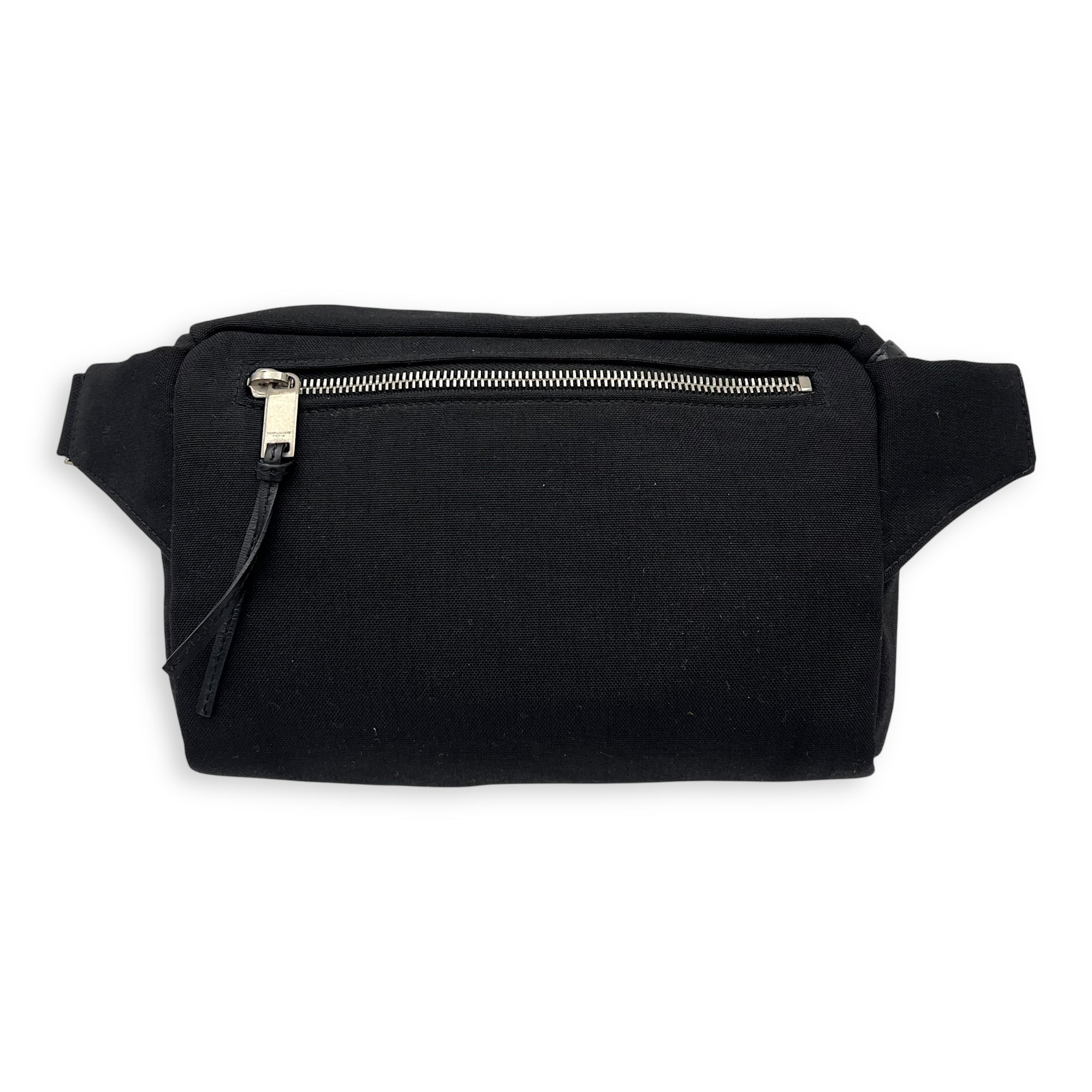City Belt Bag Black in Canvas, Silver hardware - Image 3
