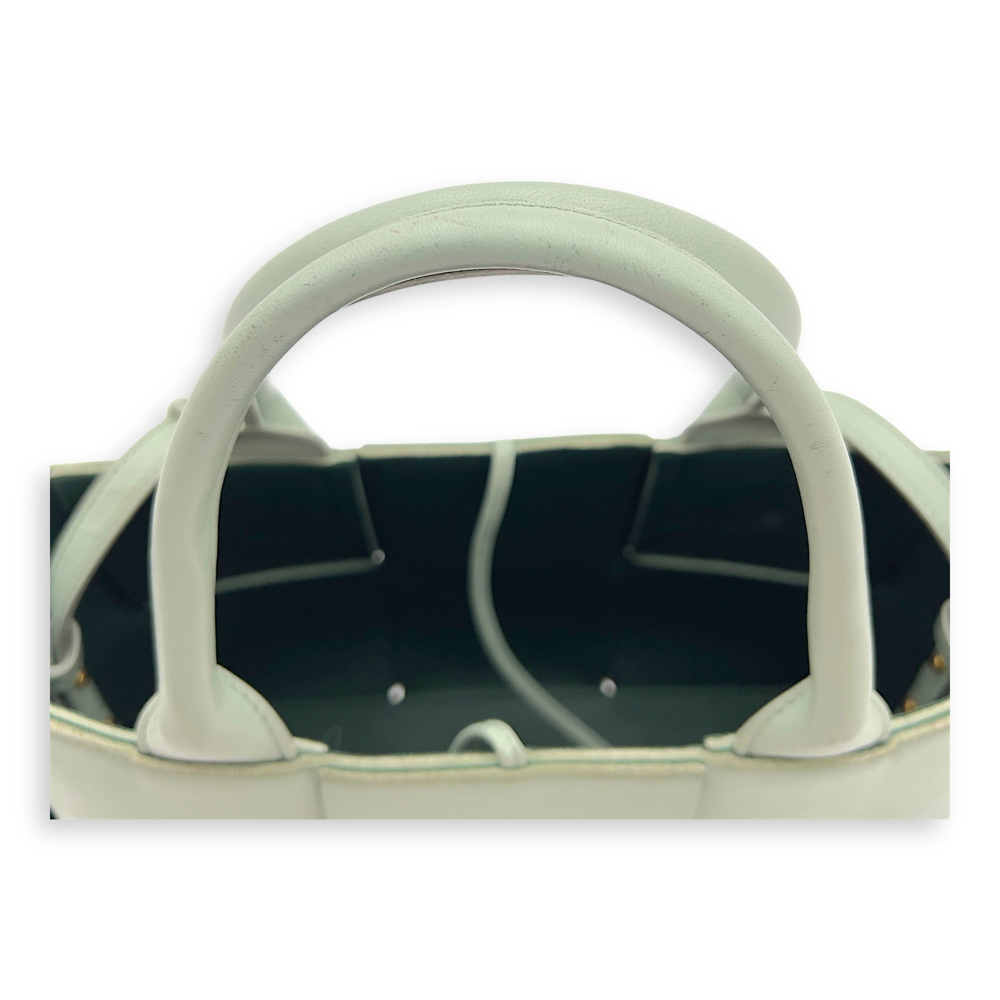 Arco Top Handle Bag Green in Lambskin - Image 10