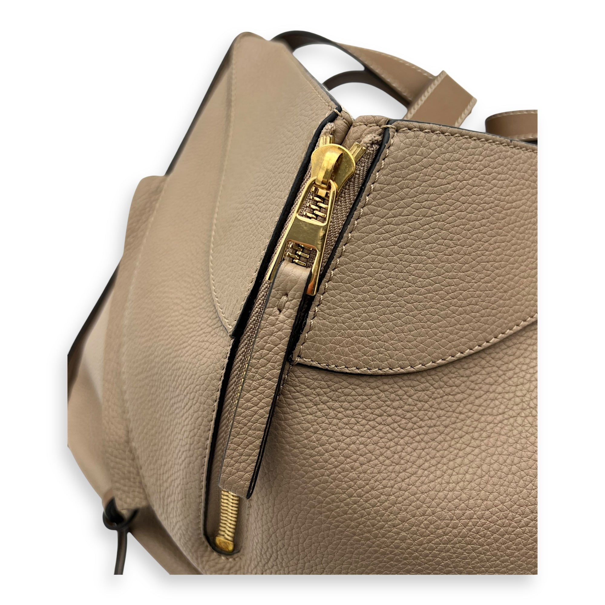 Hammock Shoulder Bag Small Beige in Calfskin, Gold hardware - Image 12