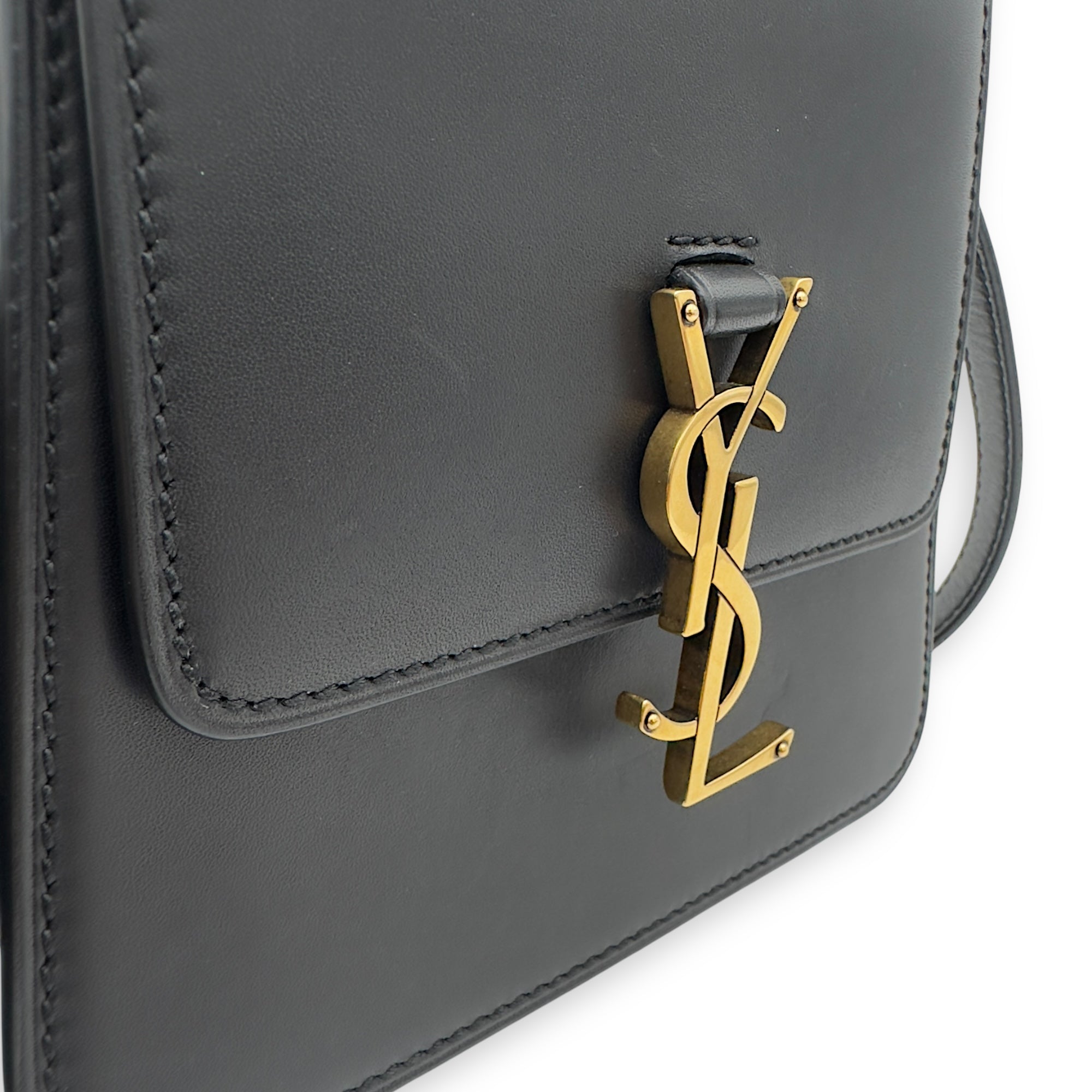 Kaia Crossbody Bag Black in Calfskin, Gold hardware - Image 9