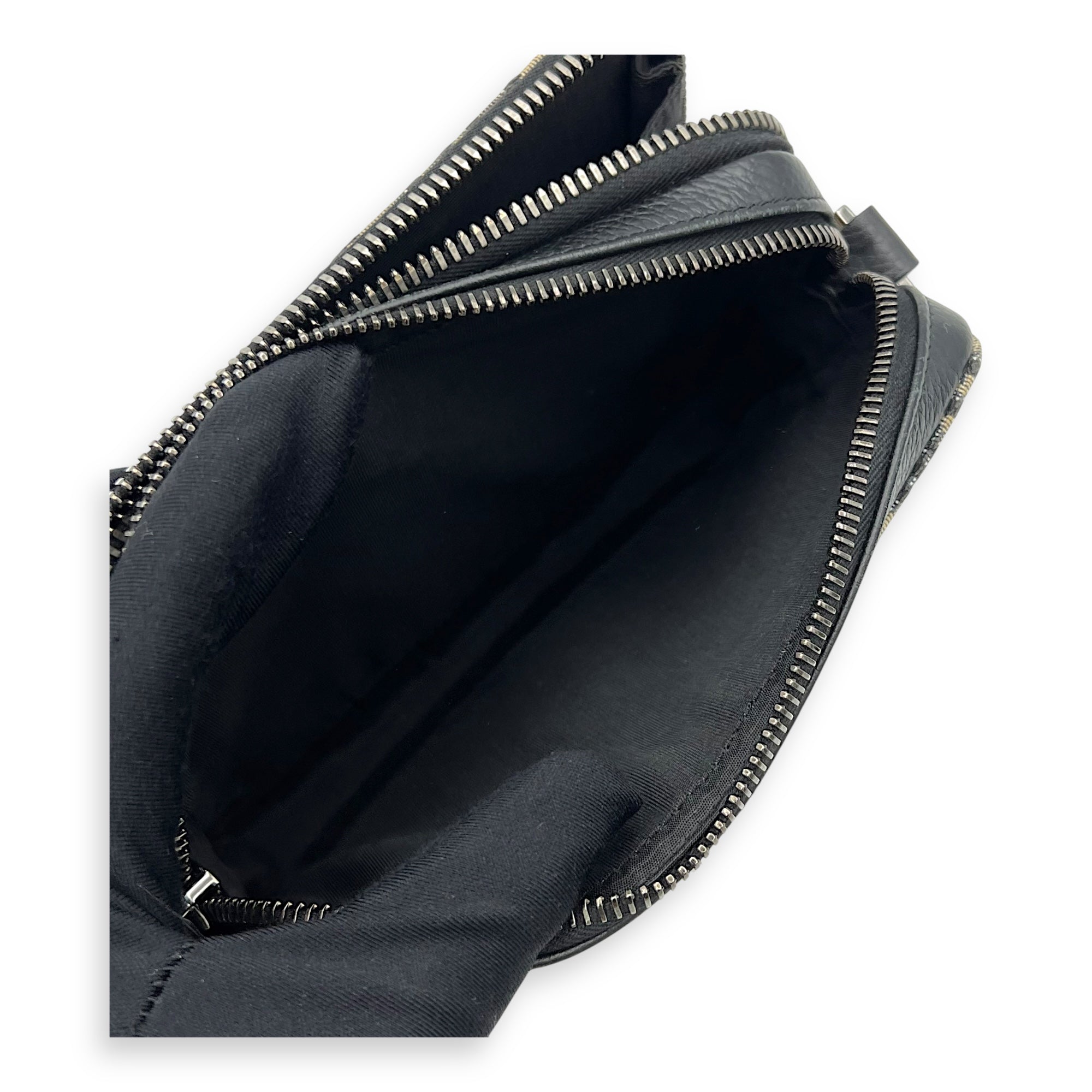 Oblique Mini Blue Camera Bag in Jacquard, Silver hardware - Image 10