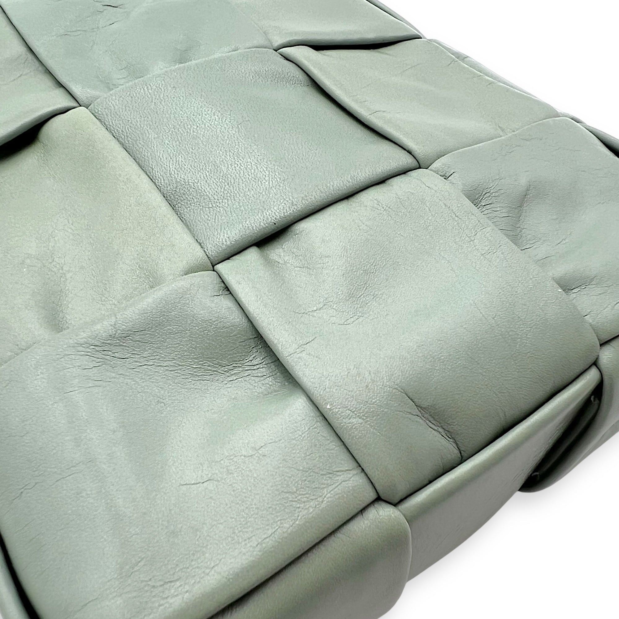 Cassette Crossbody Bag Green in Calfskin - Image 11