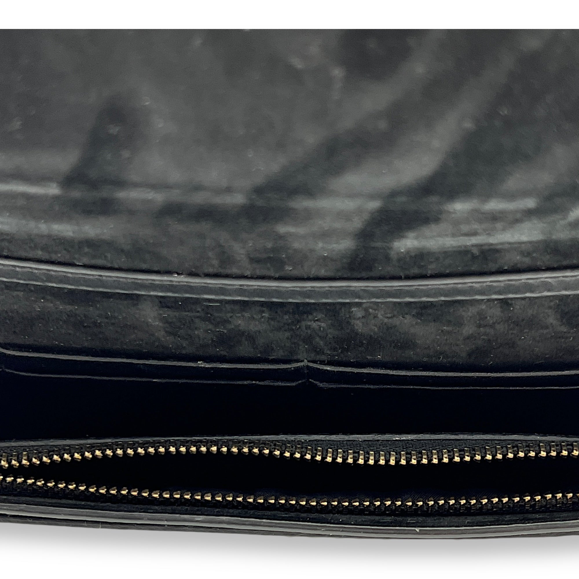 J'adior Black Wallet On Chain in Lambskin, Gold hardware - Image 12