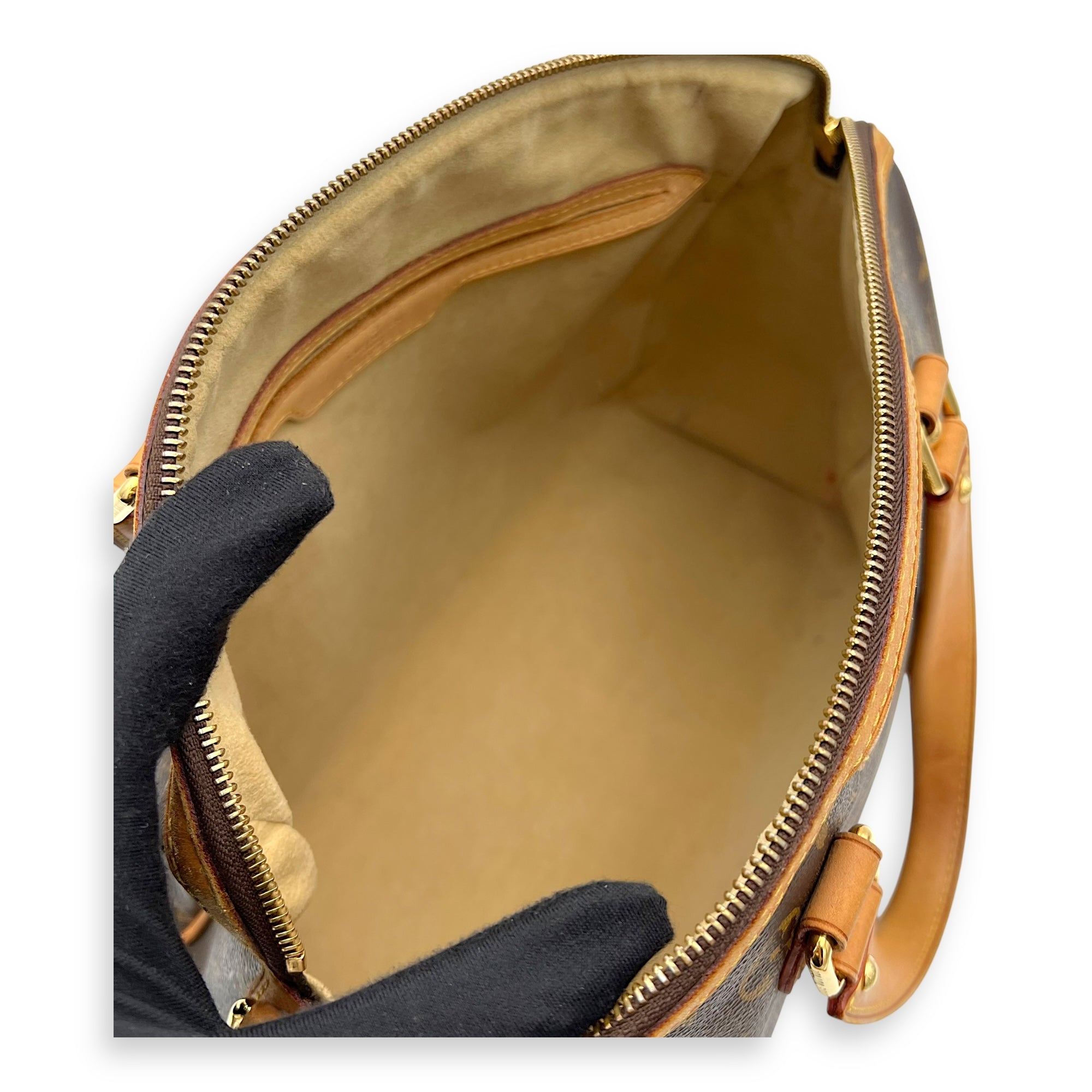 Estrella Top Handle Bag Brown in Monogram Coated Canvas, Gold hardware - Image 12