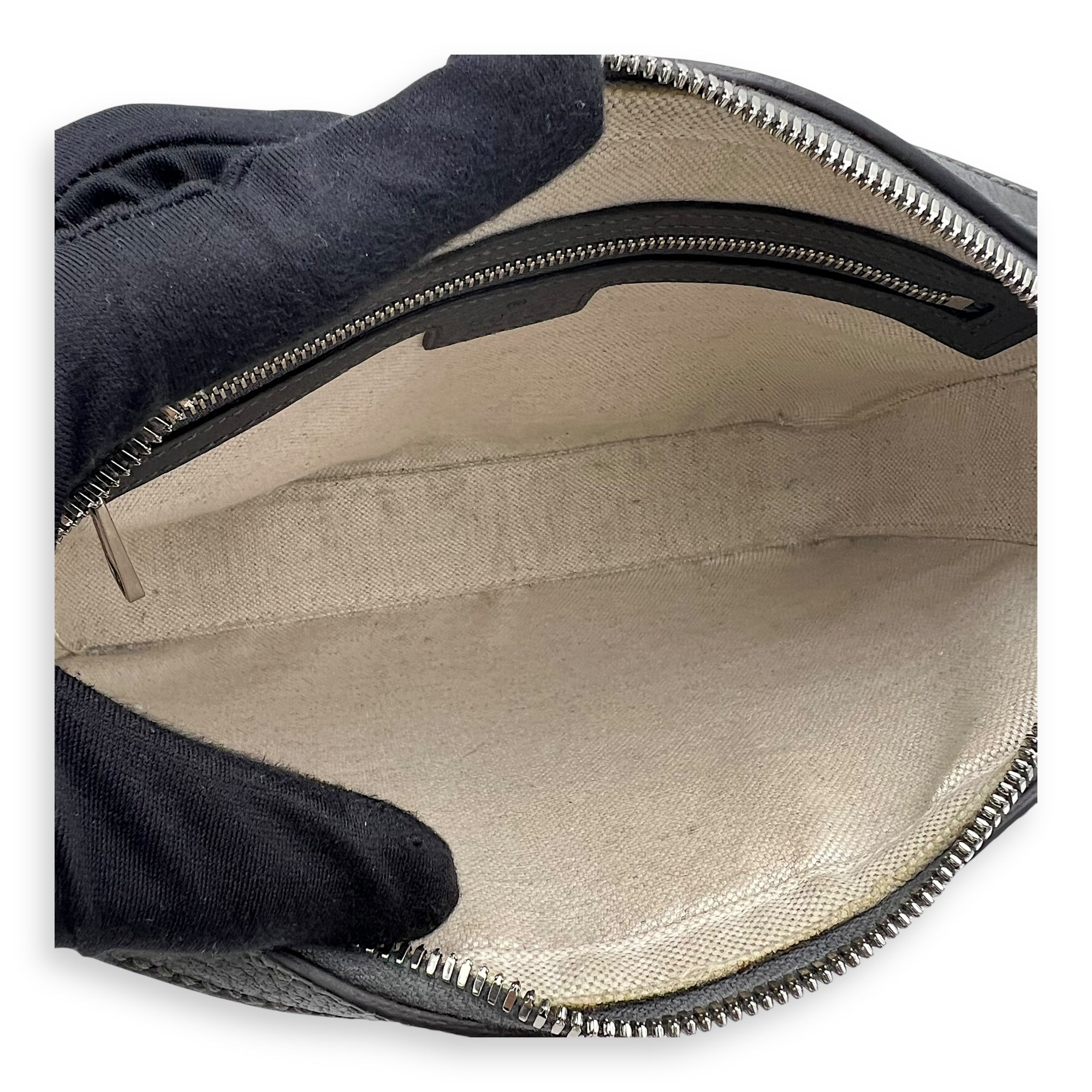 Ophidia Crossbody Bag Black in Coated Canvas, Silver hardware - Image 7