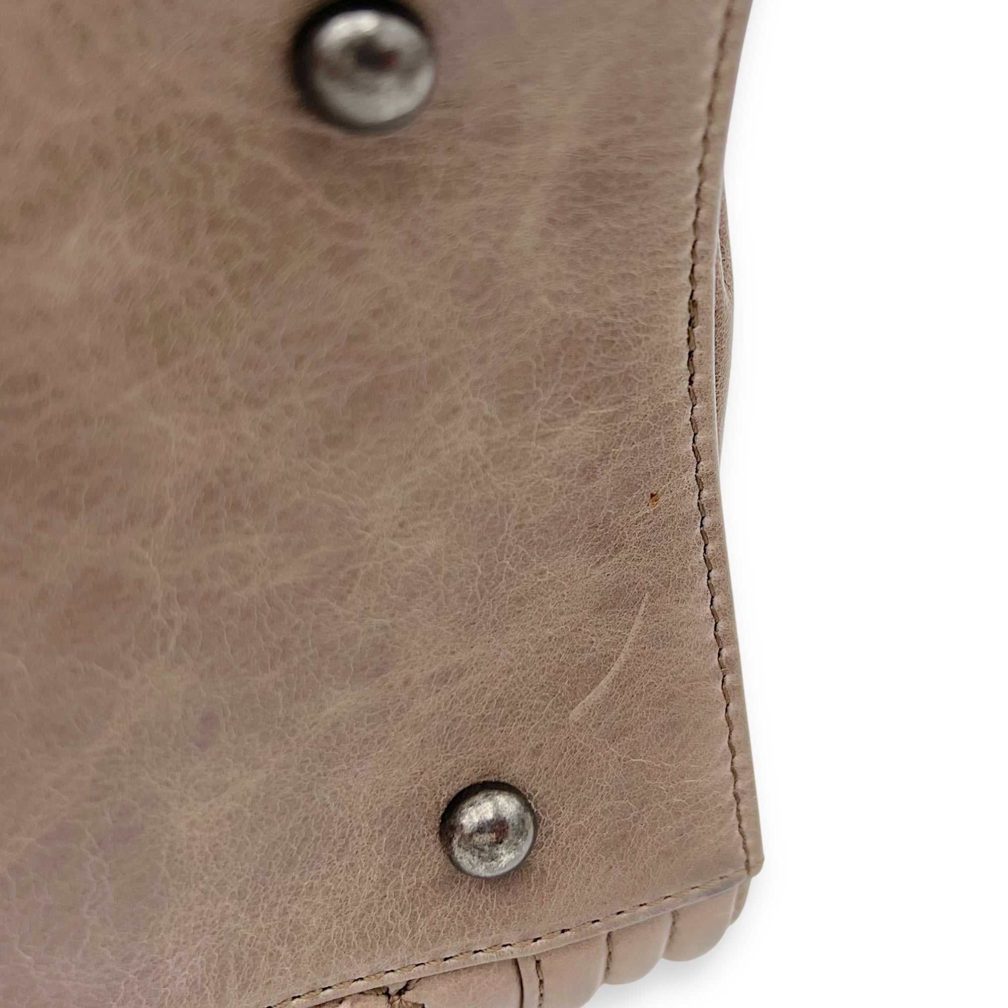 Boy Top Handle Bag Beige in Calfskin, Gunmetal hardware - Image 14