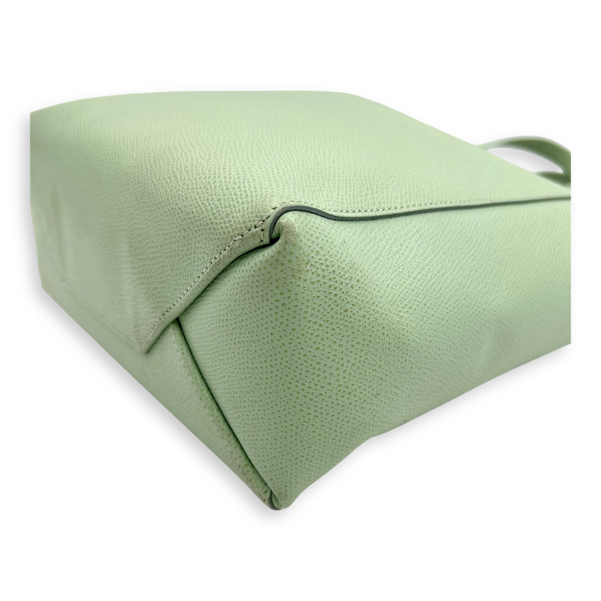 Cabas Green Tote Bag in Calfskin, Gold hardware - Image 14