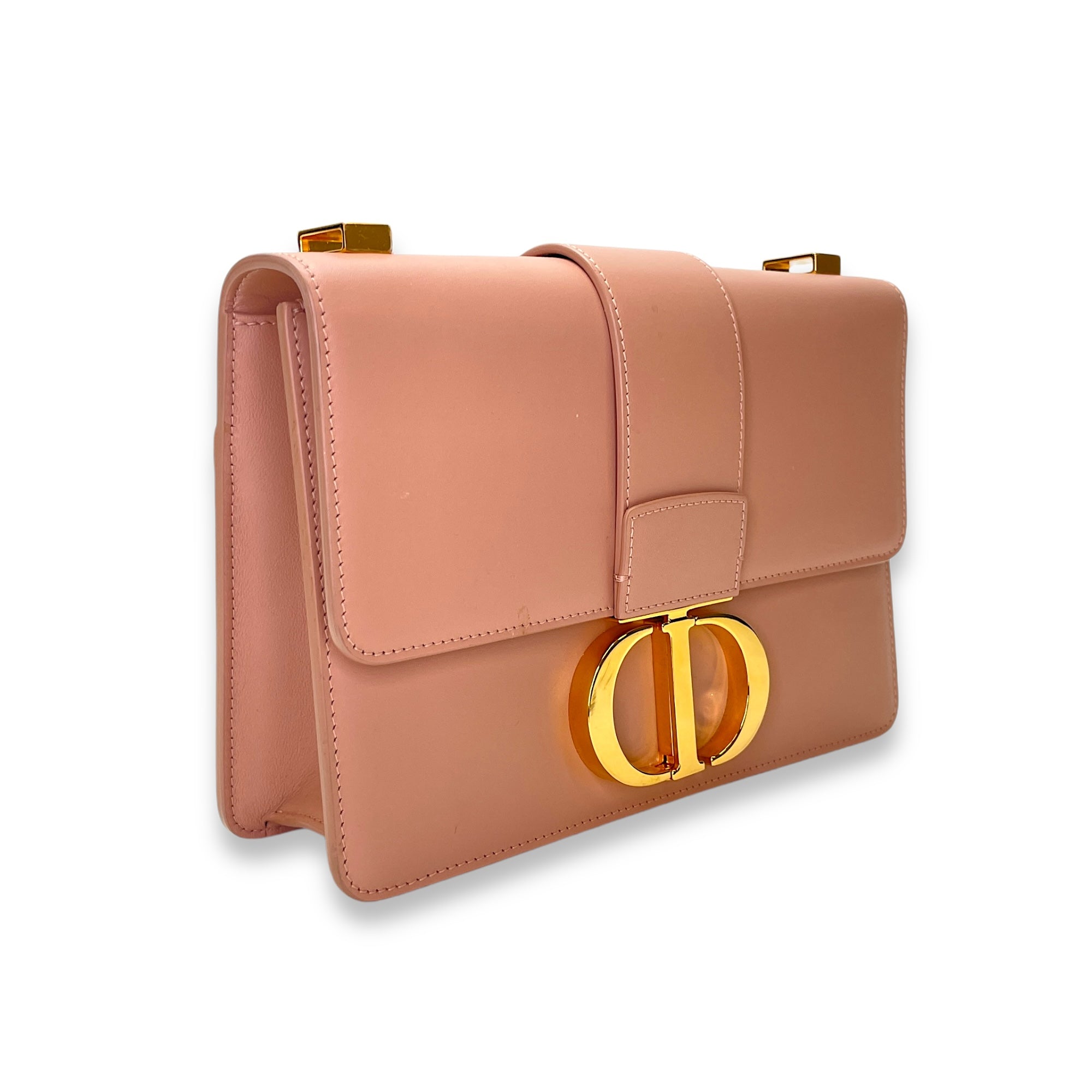 30 Montaigne Medium Pink Crossbody Bag in Calfskin, Gold hardware - Image 4