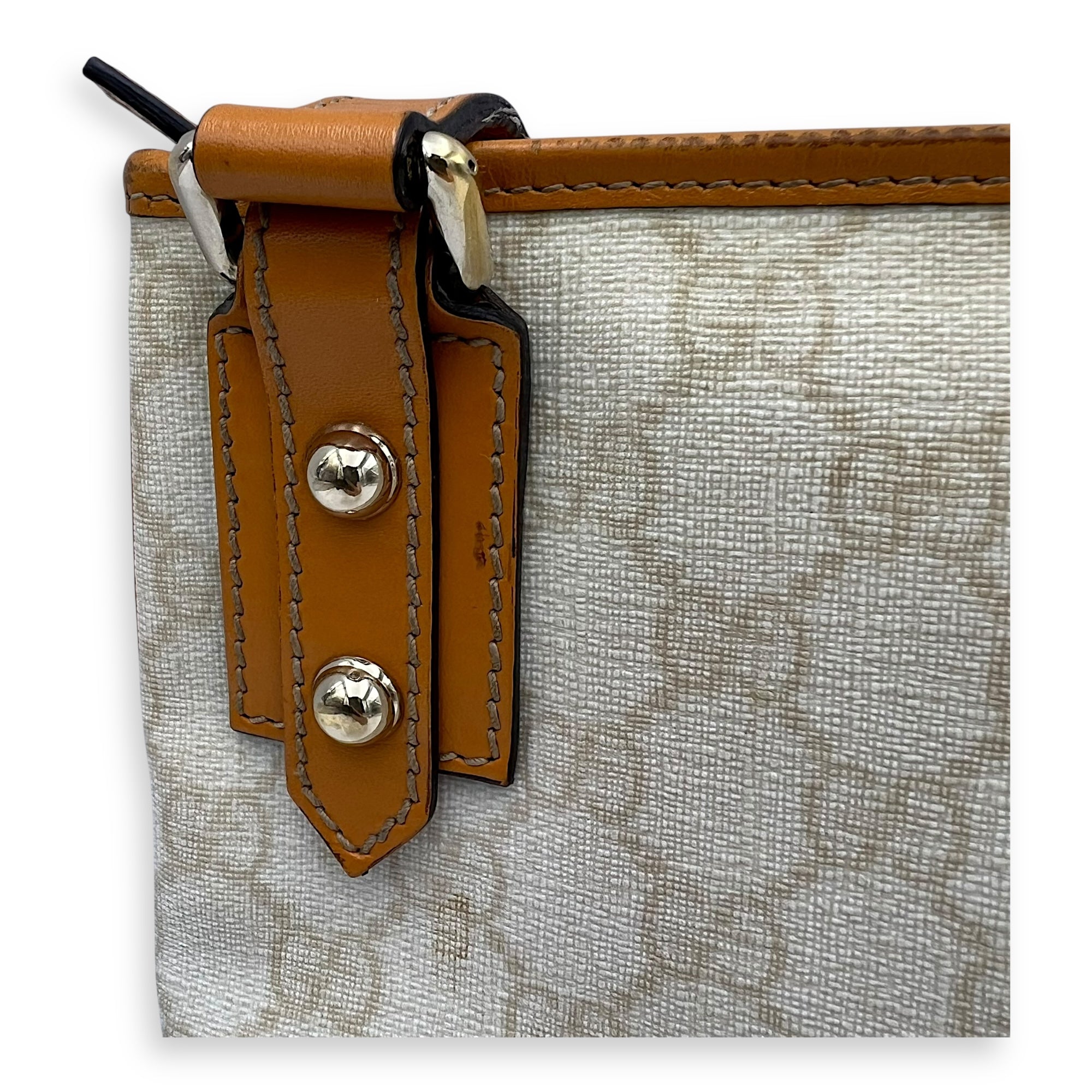 GG Crossbody Bag White in Coated Canvas - Image 8