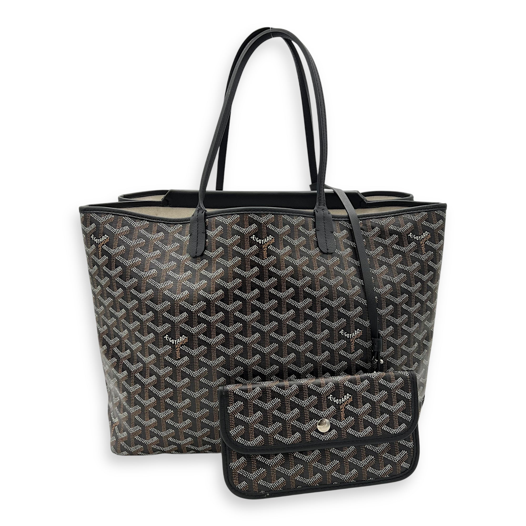 Isabelle PM Black Tote Bag in Coated Canvas, Silver hardware - Image 13