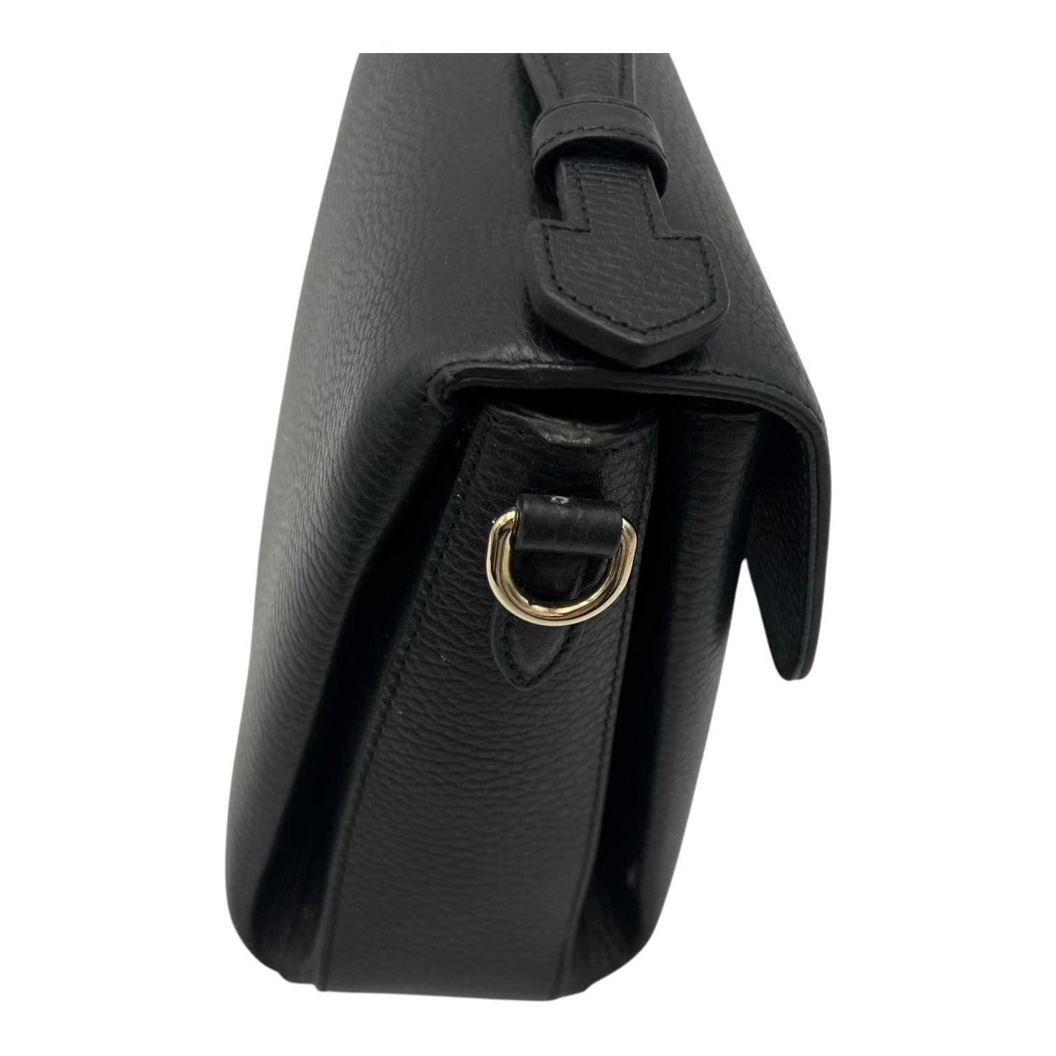 Interlocking G Top Handle Bag Black in Calfskin, Gold hardware - Image 8