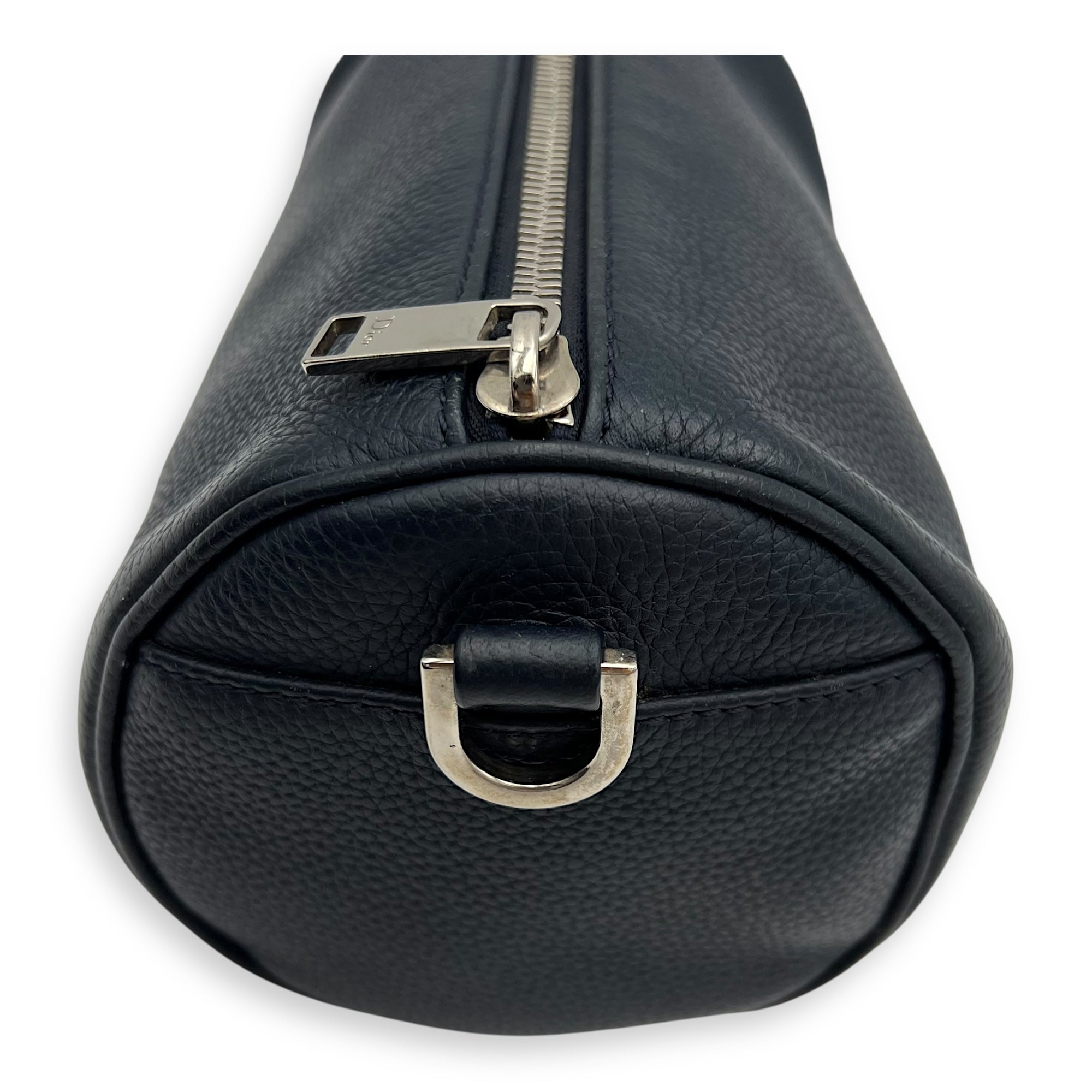 Roller Blue Crossbody Bag in Calfskin, Silver hardware - Image 11