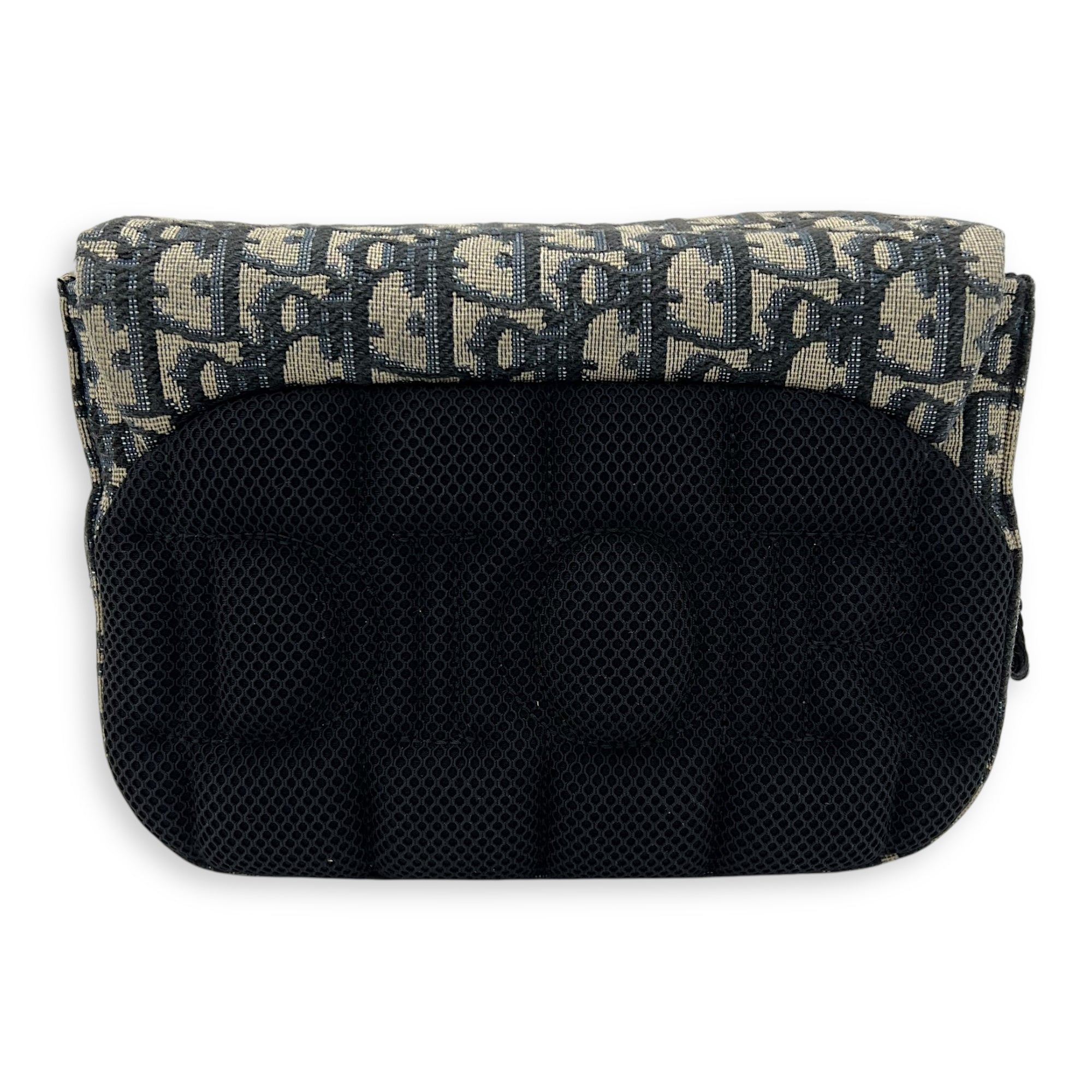 Oblique Blue Crossbody Bag in Jacquard, Silver hardware - Image 3